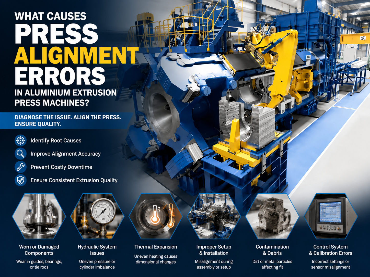 what causes press alignment errors in aluminium extrusion press machines 1