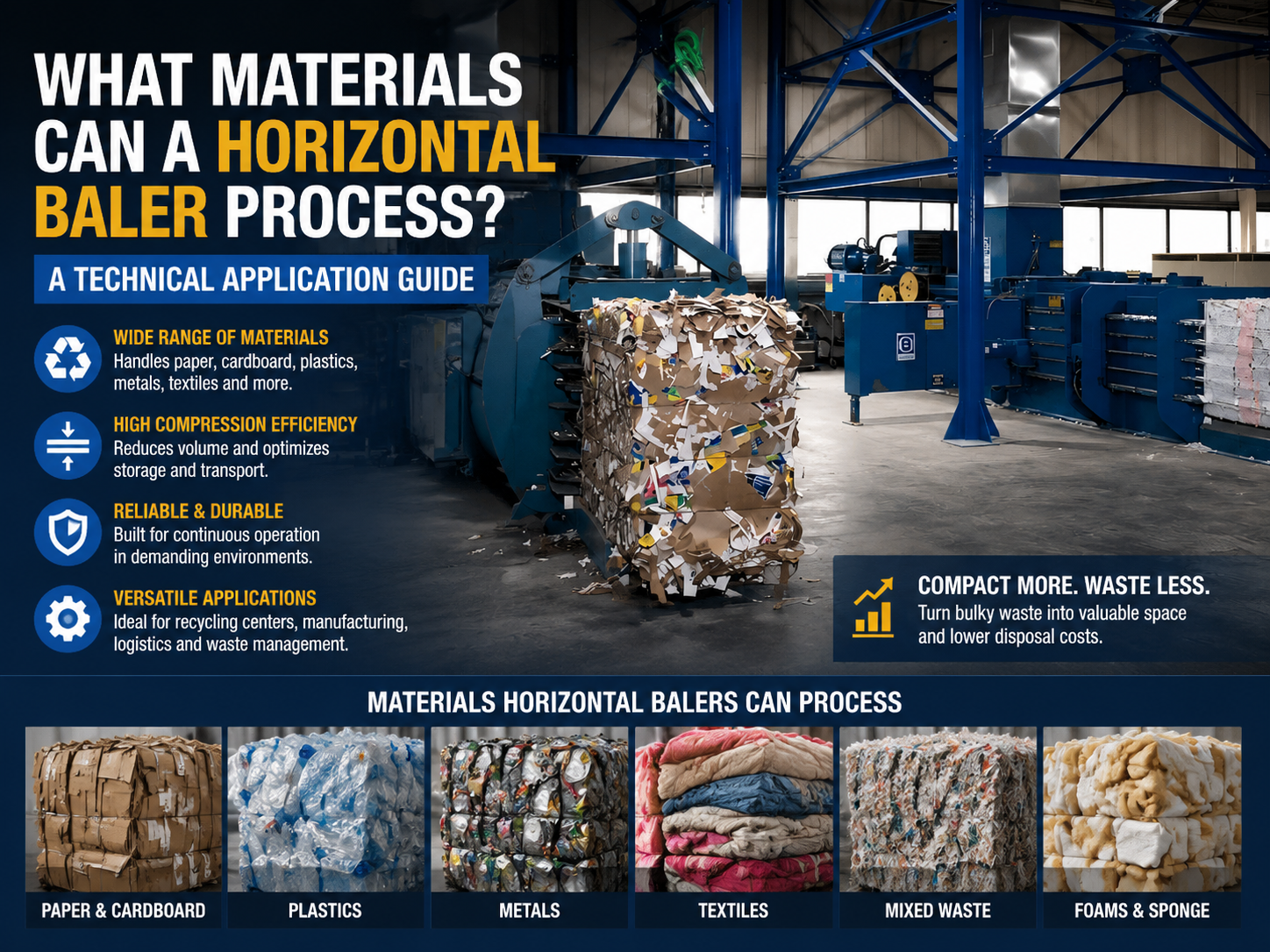 what materials can a horizontal baler process a technical application guide