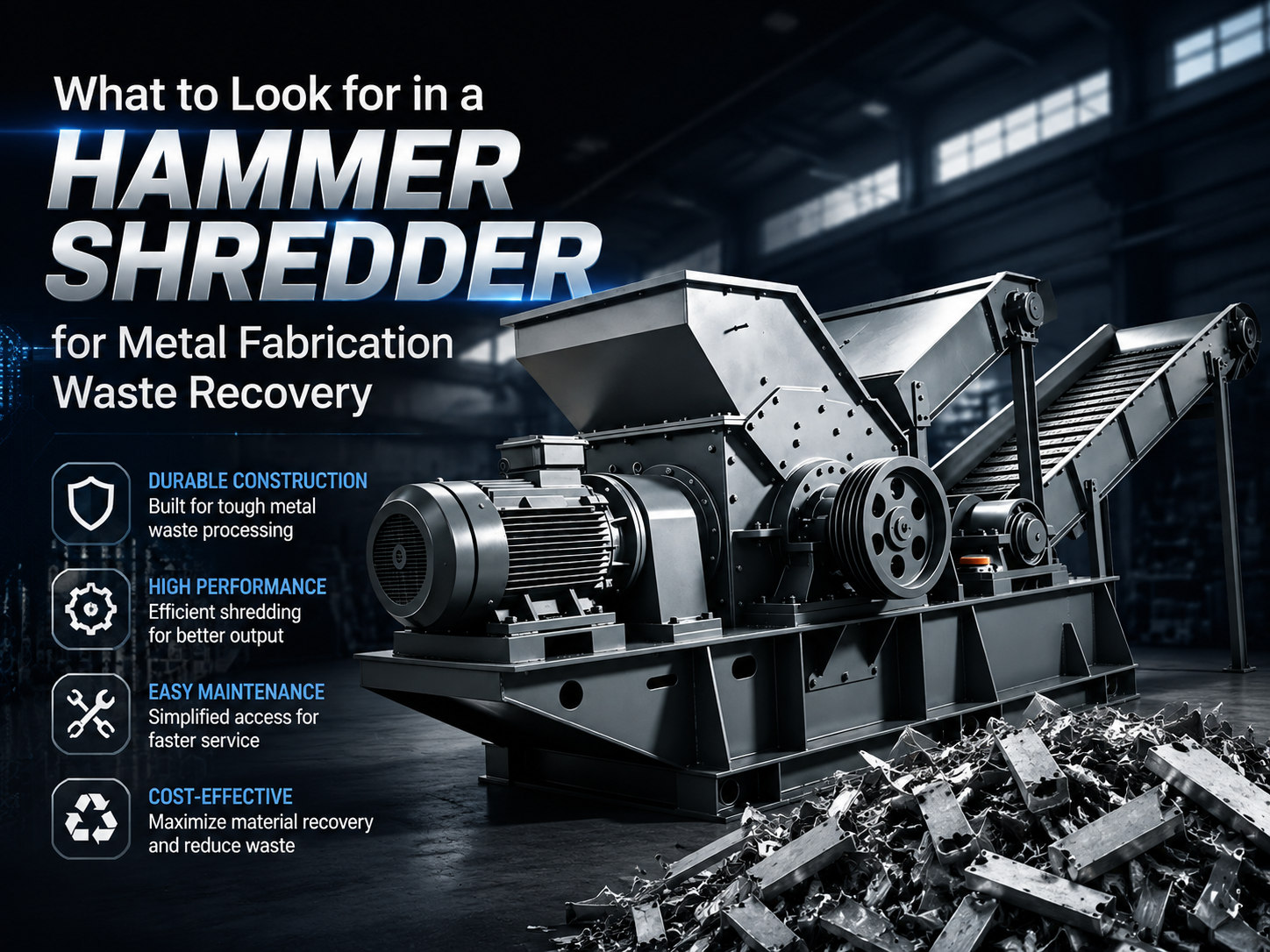 what to look for in a hammer shredder for metal fabrication waste recovery 1