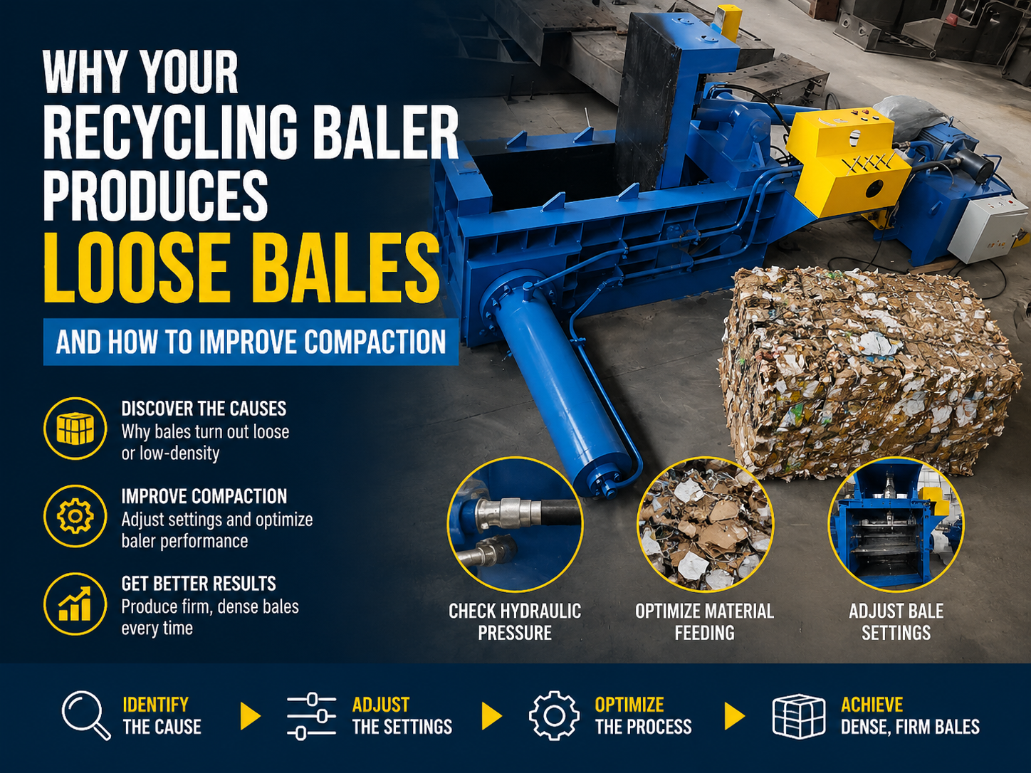 why your recycling baler produces loose bales and how to improve compaction 2
