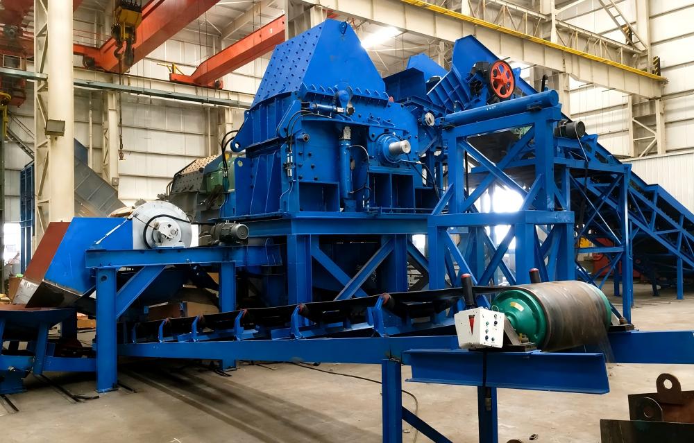 Internal View of Hammer Shredder Rotor and Hammers
