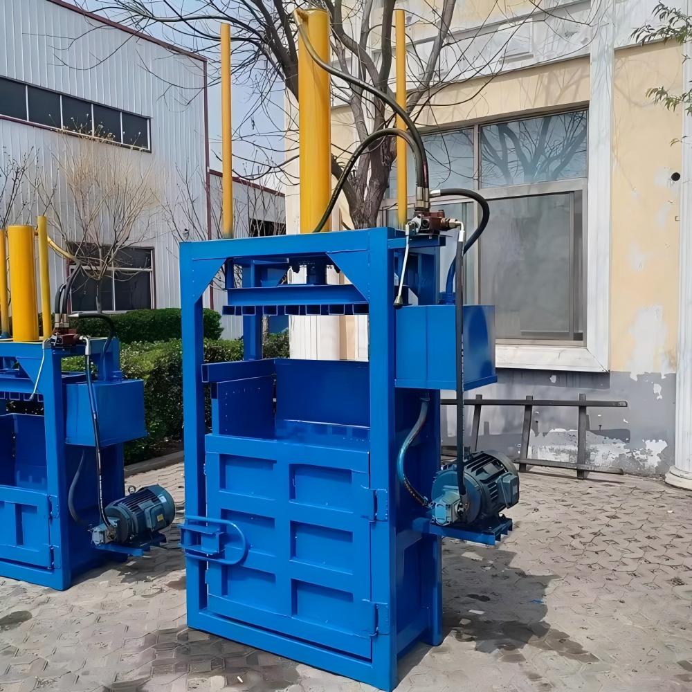 HARSLE Vertical Baler in an industrial setting