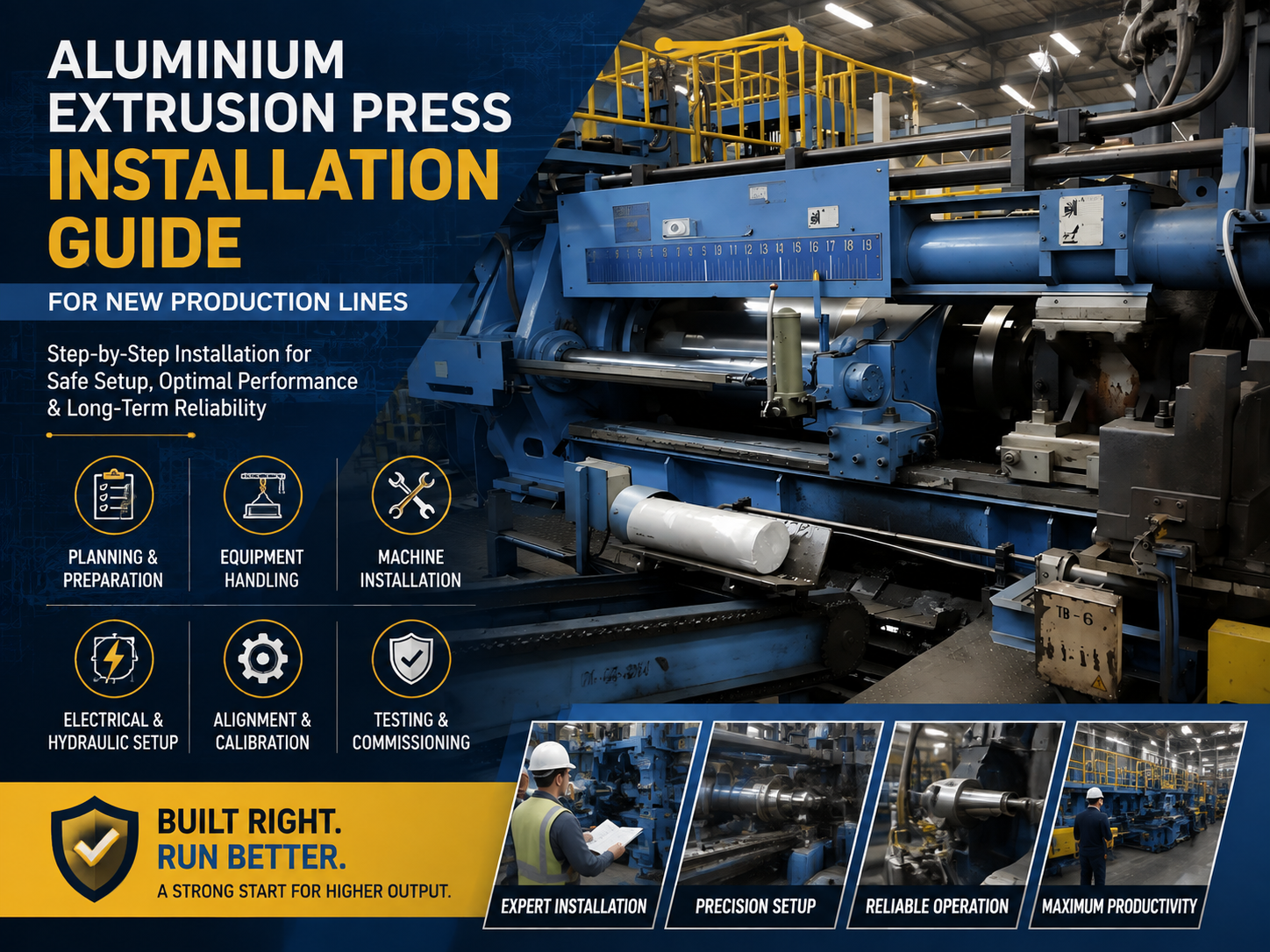 aluminium extrusion press installation guide for new production lines 1