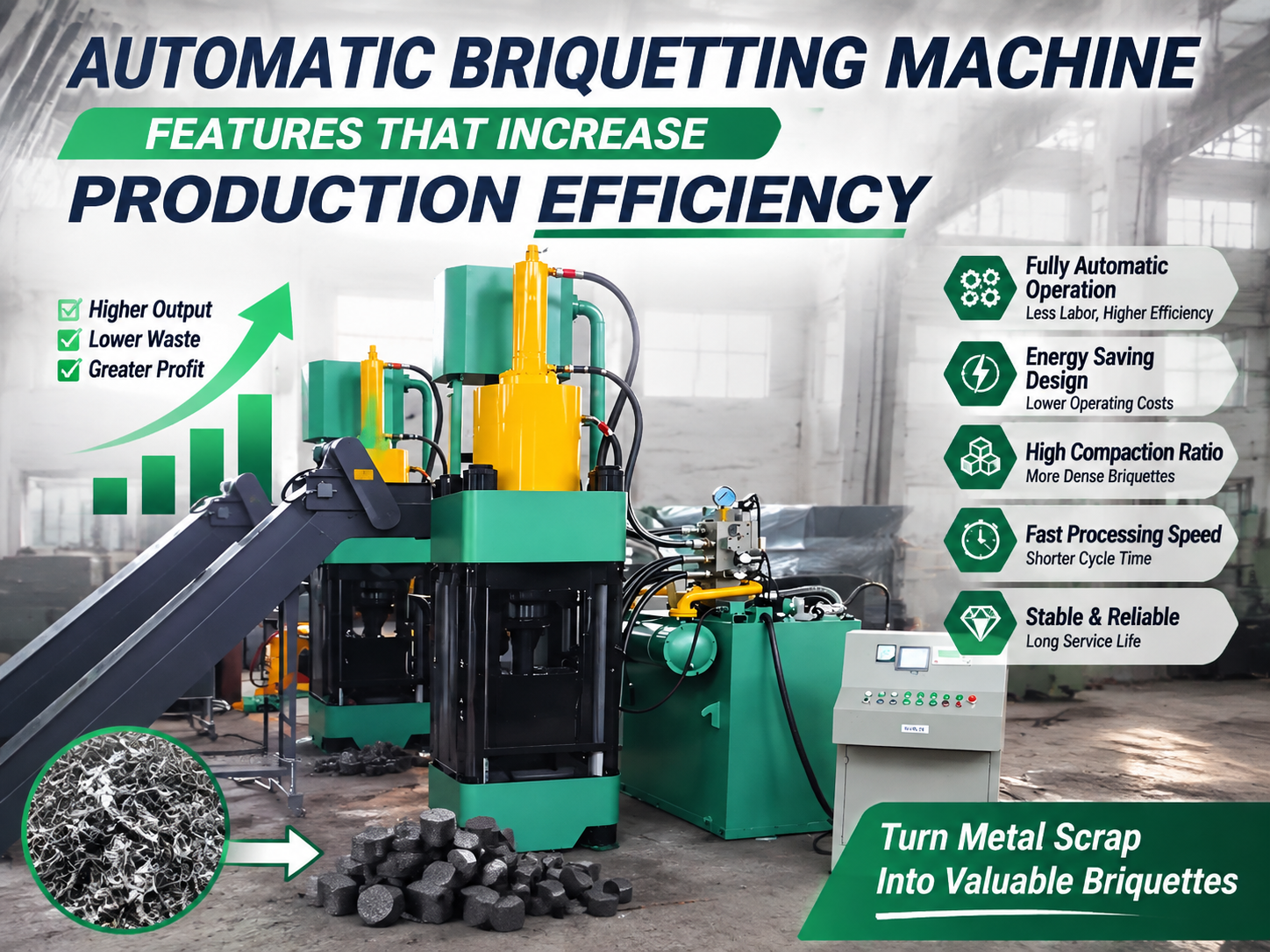 automatic briquetting machine features that increase production efficiency a technical gui