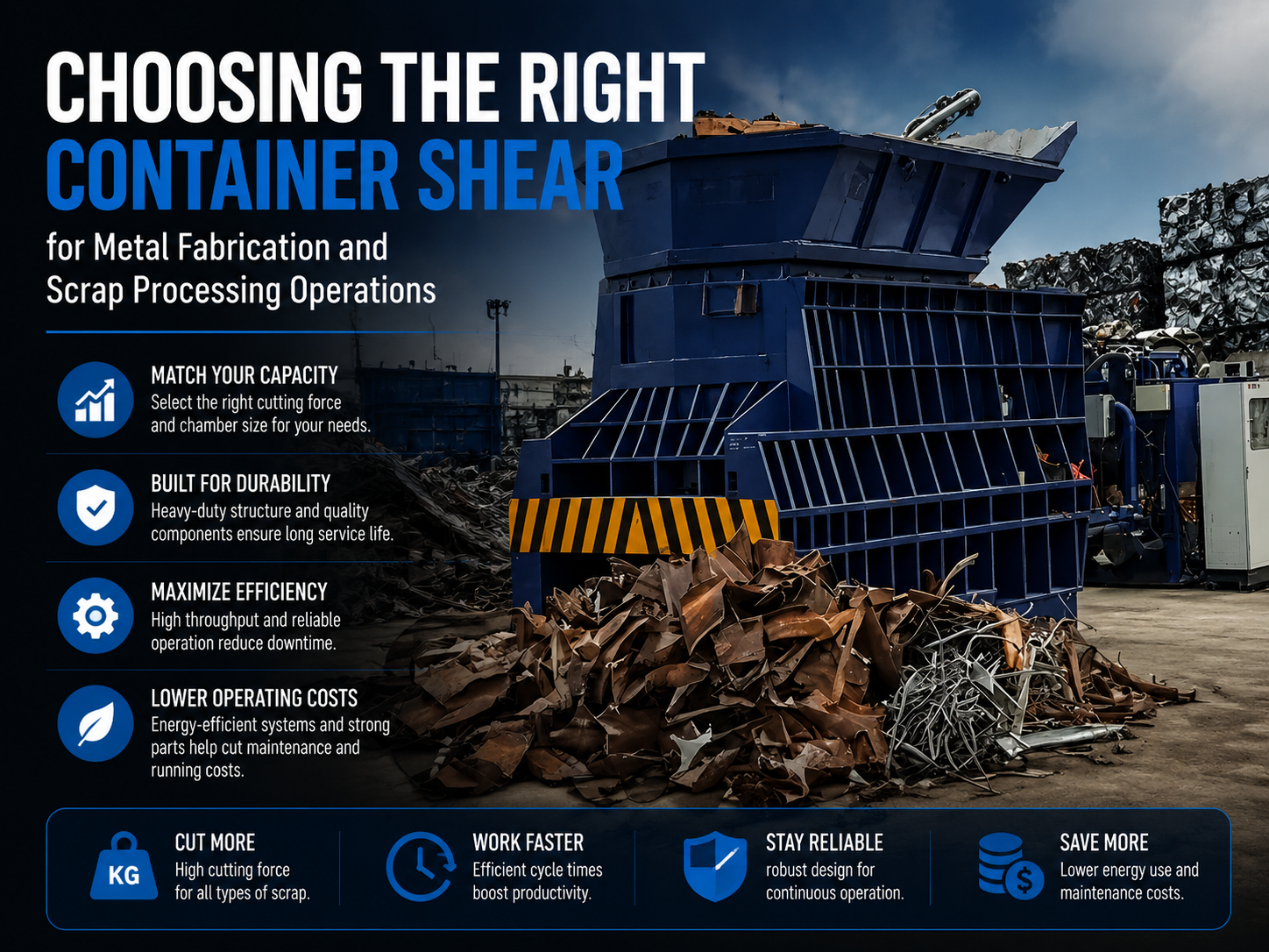 choosing the right container shear for metal fabrication and scrap processing operations 1