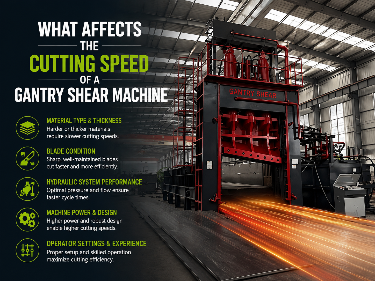 comprehensive guide what affects the cutting speed of a gantry shear machine