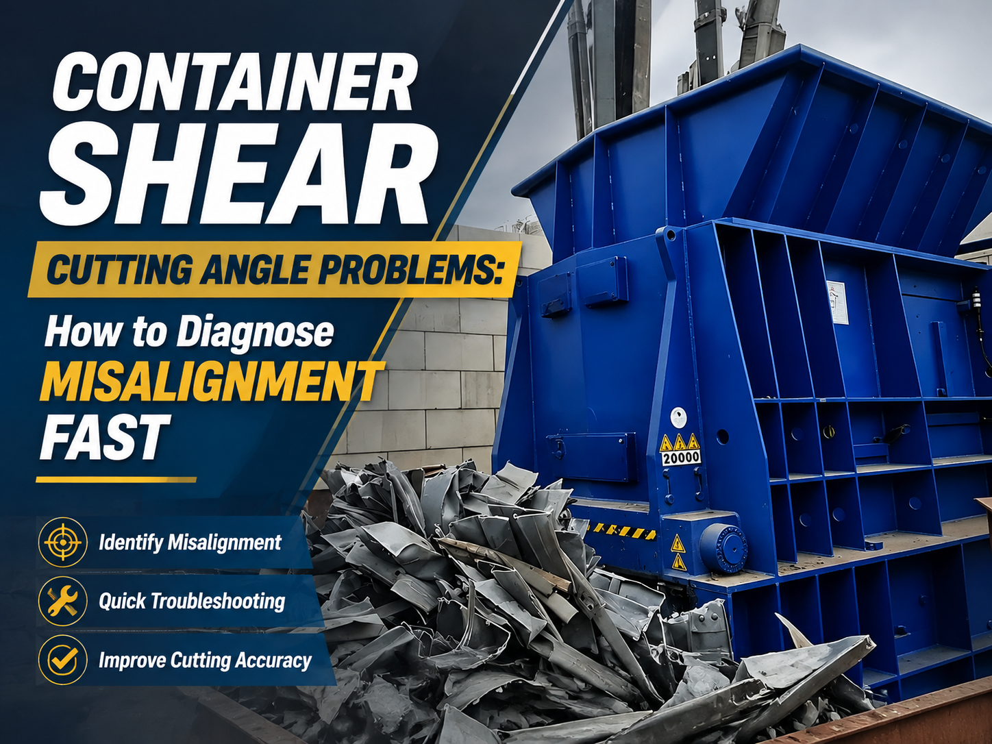 container shear cutting angle problems how to diagnose misalignment fast