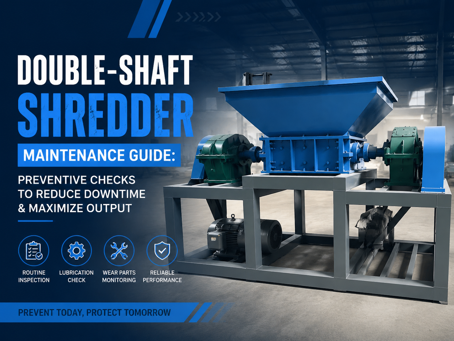 double shaft shredder maintenance guide preventive checks to reduce downtime