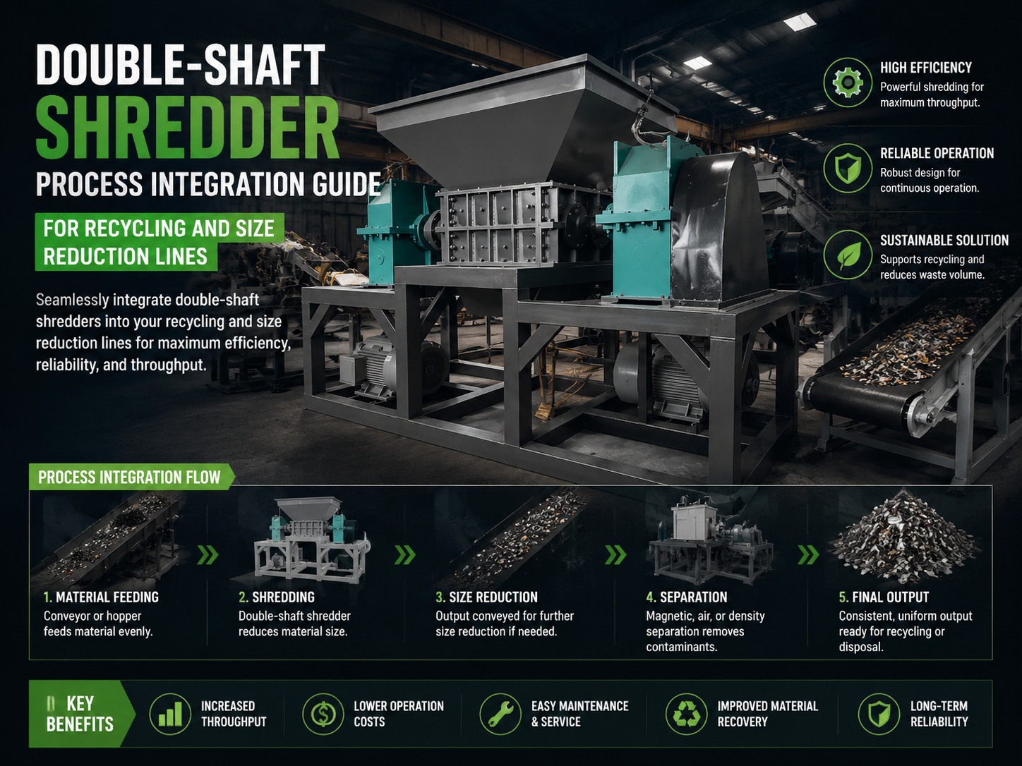 double shaft shredder process integration guide for recycling and size reduction lines 1