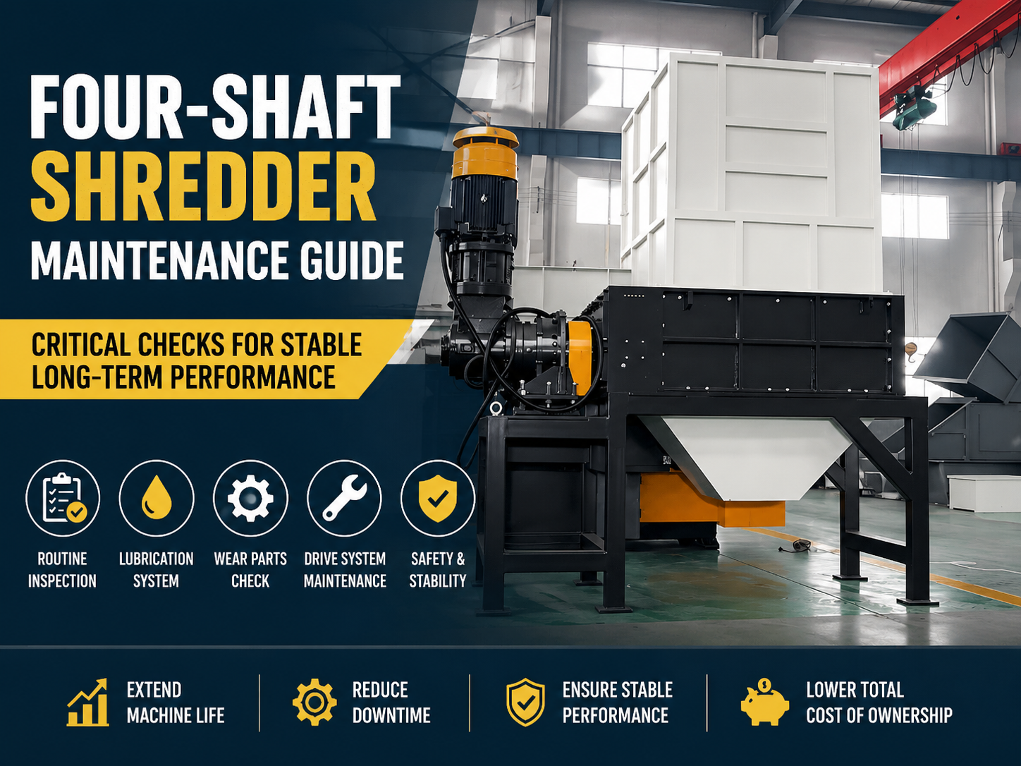 four shaft shredder maintenance guide critical checks for stable long term performance