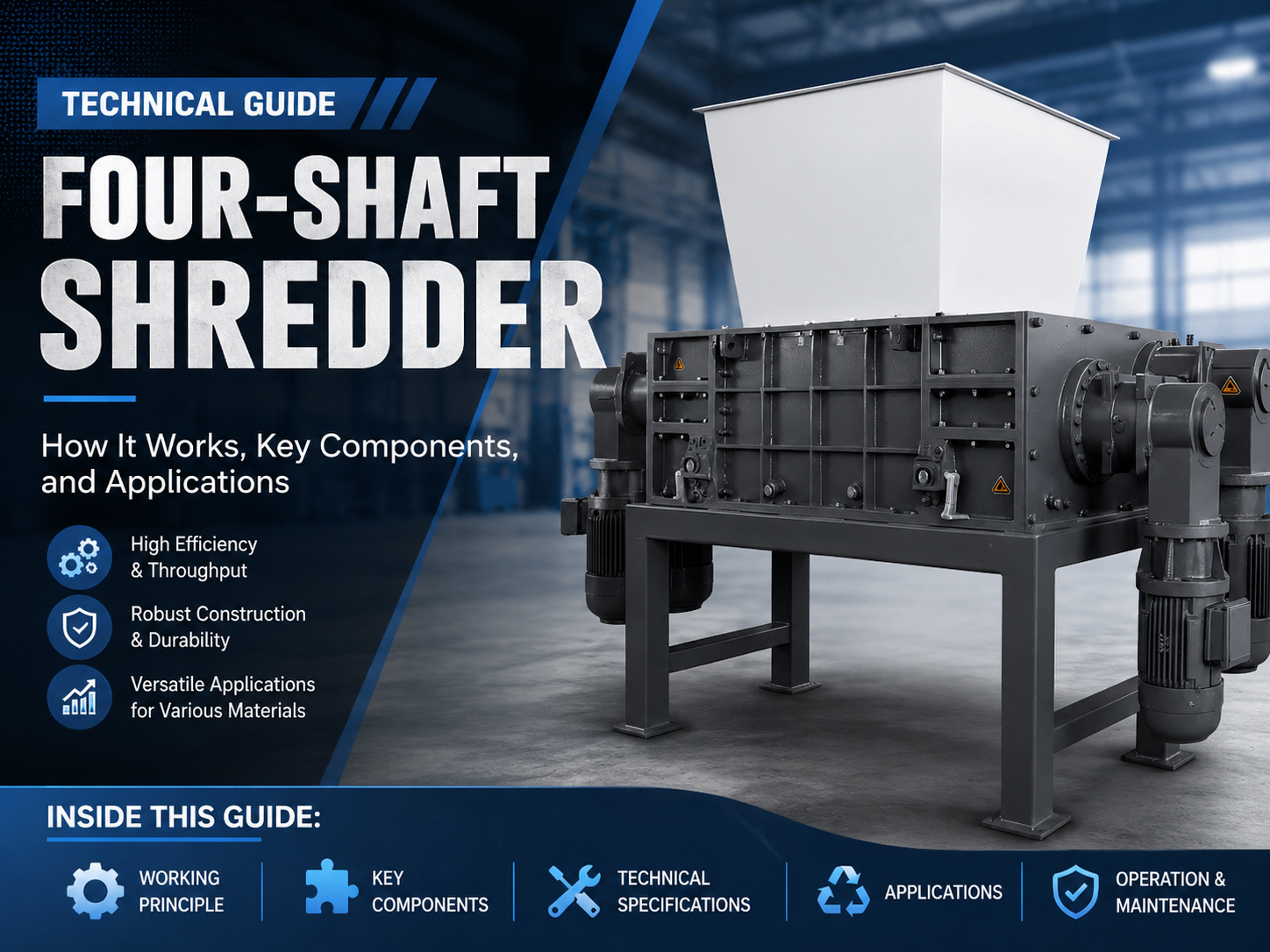 four shaft shredder technical guide how it works key components and applications