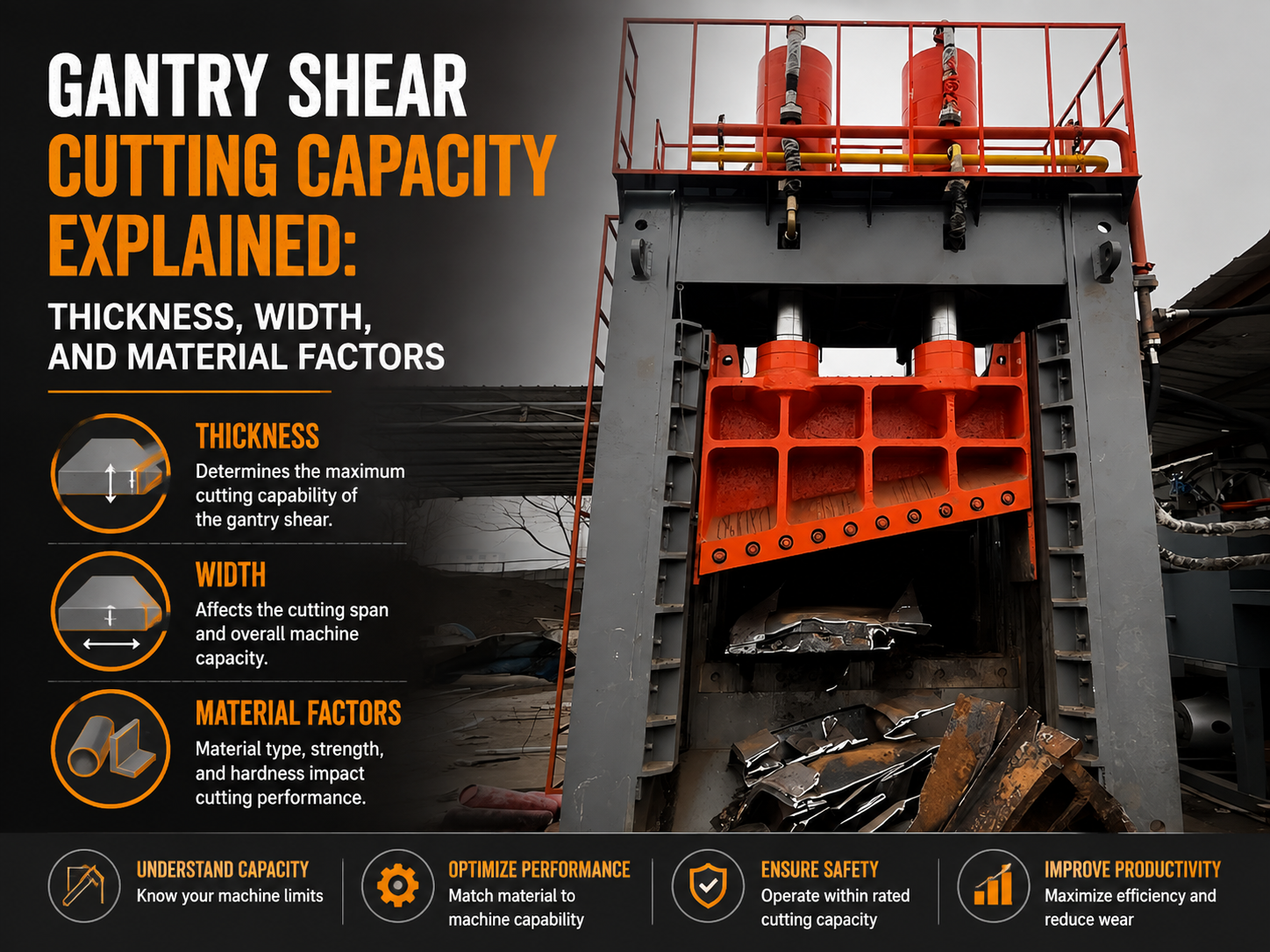 gantry shear cutting capacity explained thickness width and material factors