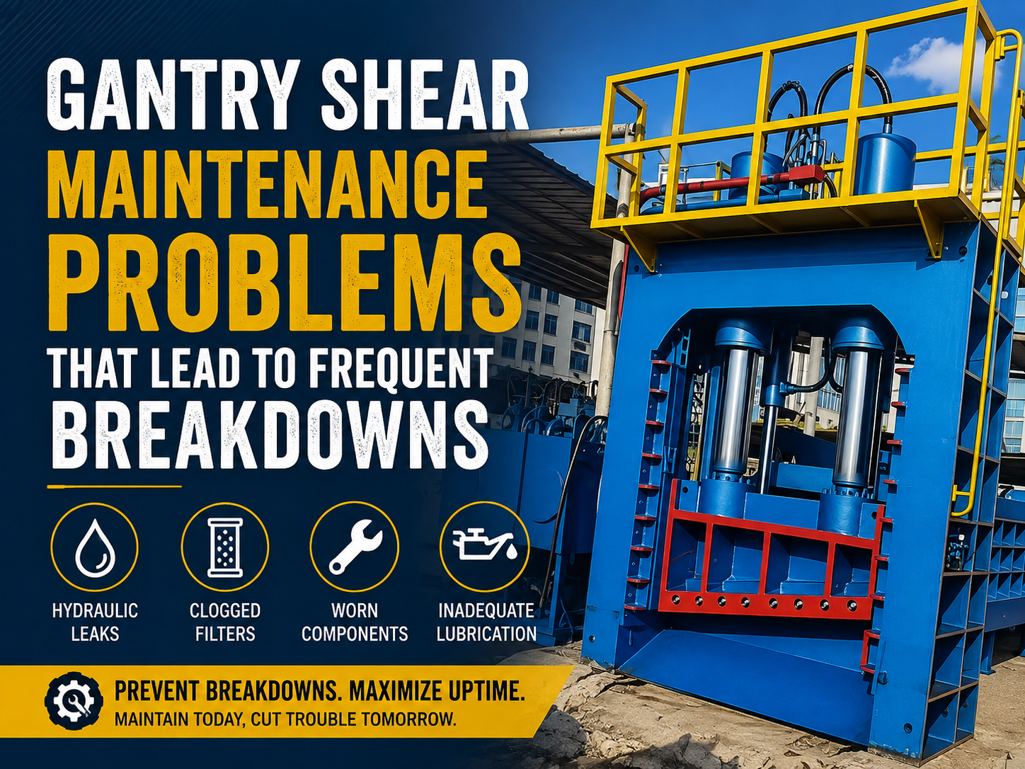 gantry shear maintenance problems that lead frequent breakdowns a comprehensive guide