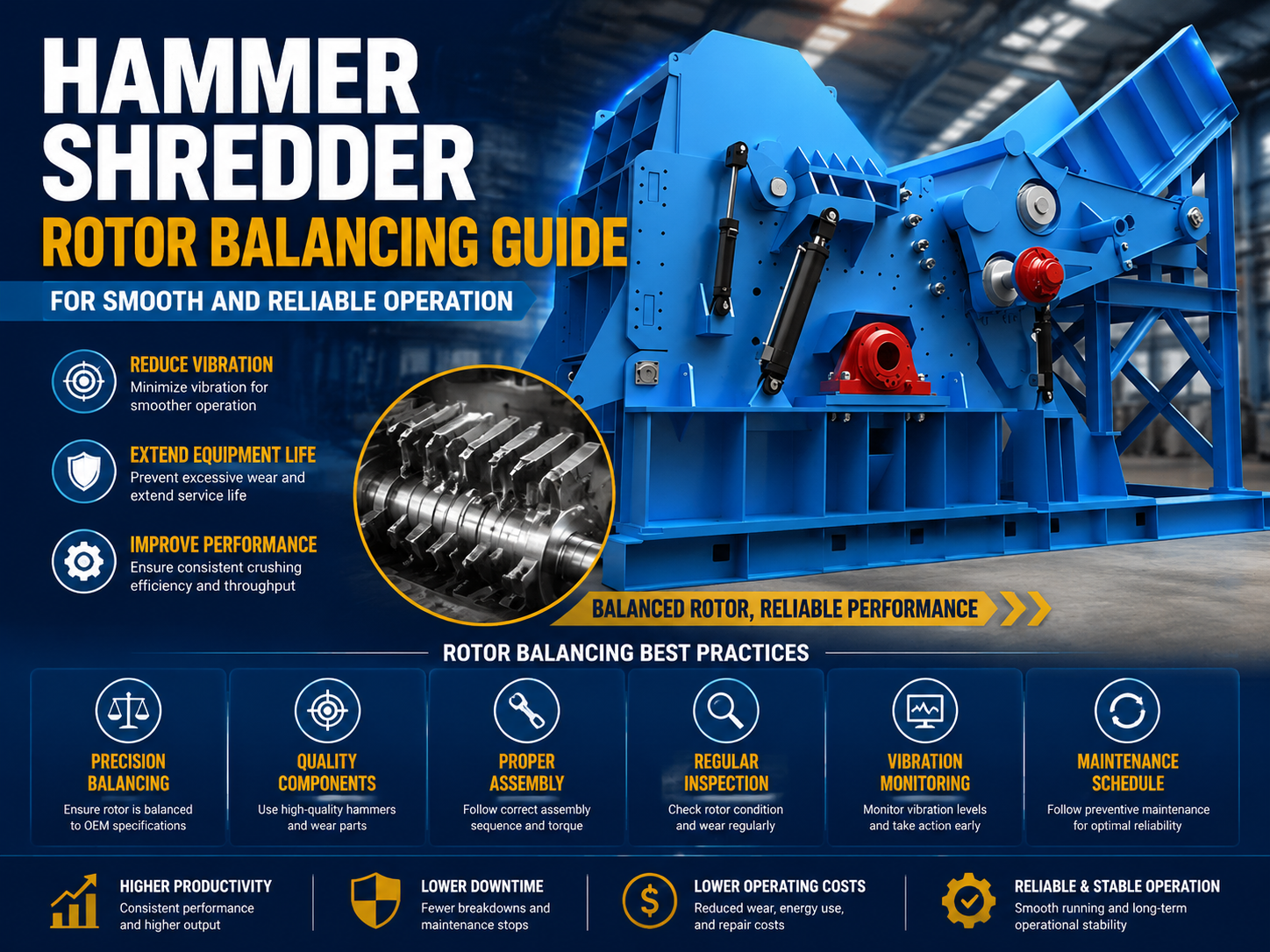 hammer shredder rotor balancing guide for smooth and reliable operation 1