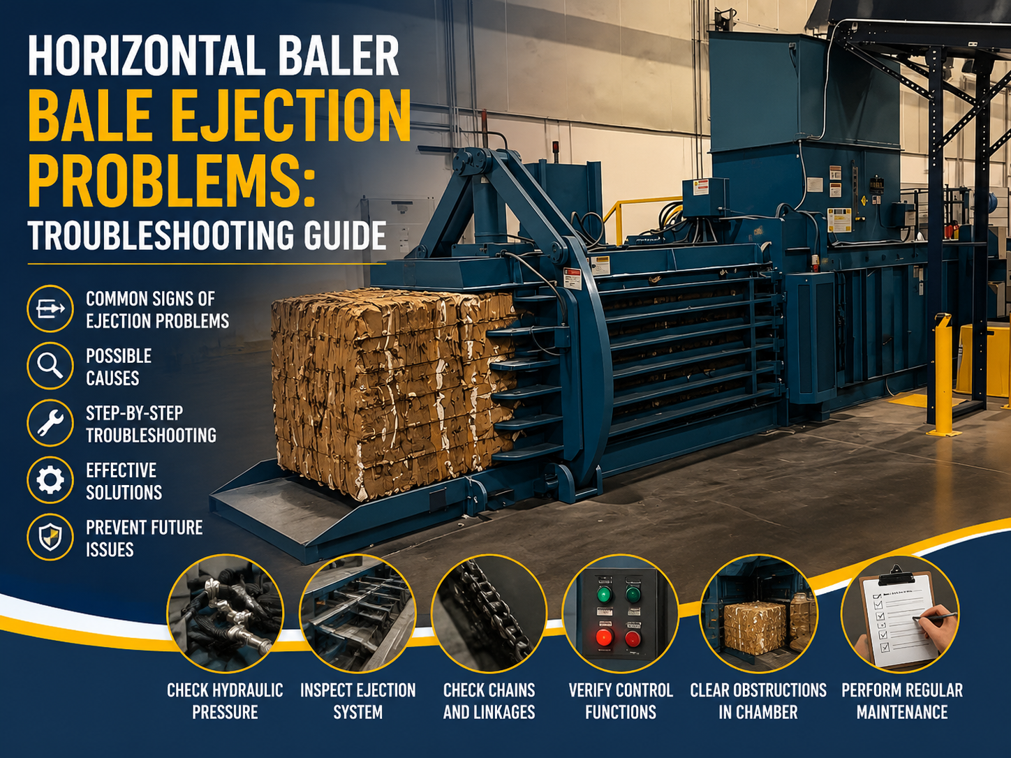 horizontal baler bale ejection problems troubleshooting guide