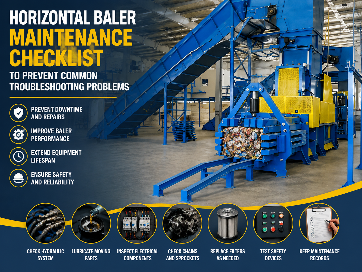 horizontal baler maintenance checklist to prevent common troubleshooting problems 1