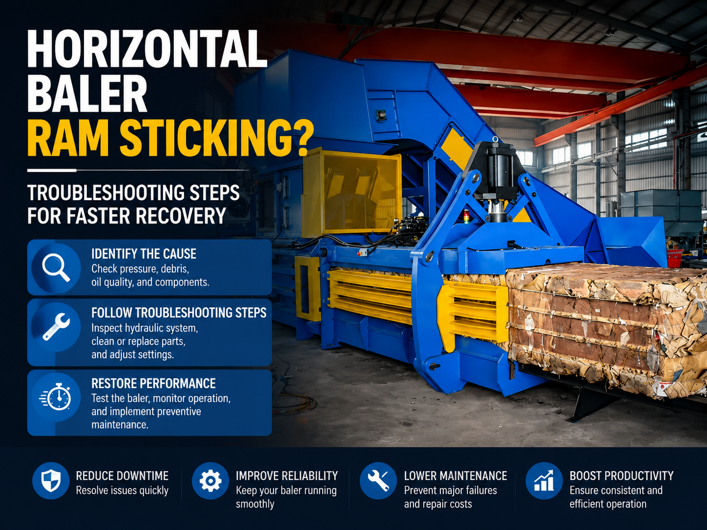 horizontal baler ram sticking troubleshooting steps for faster recovery