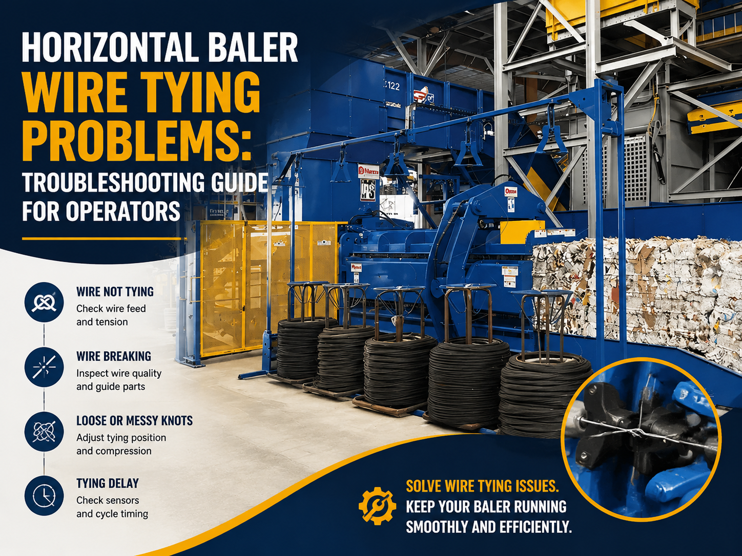 horizontal baler wire tying problems troubleshooting guide for operators