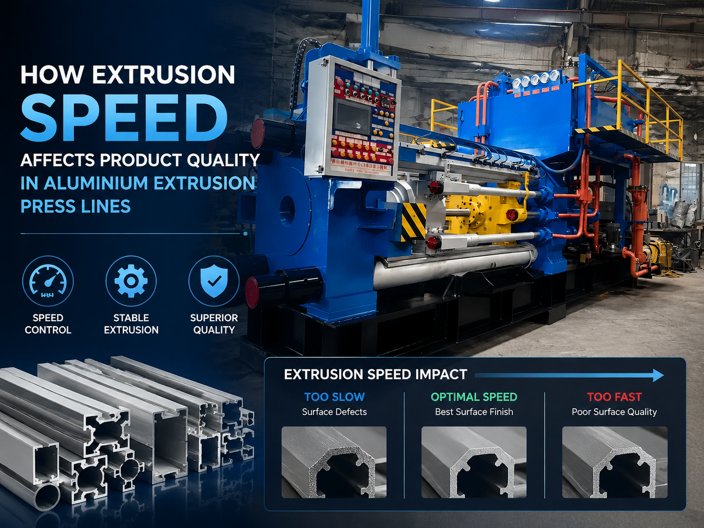 how extrusion speed affects product quality in aluminium extrusion press lines a technical