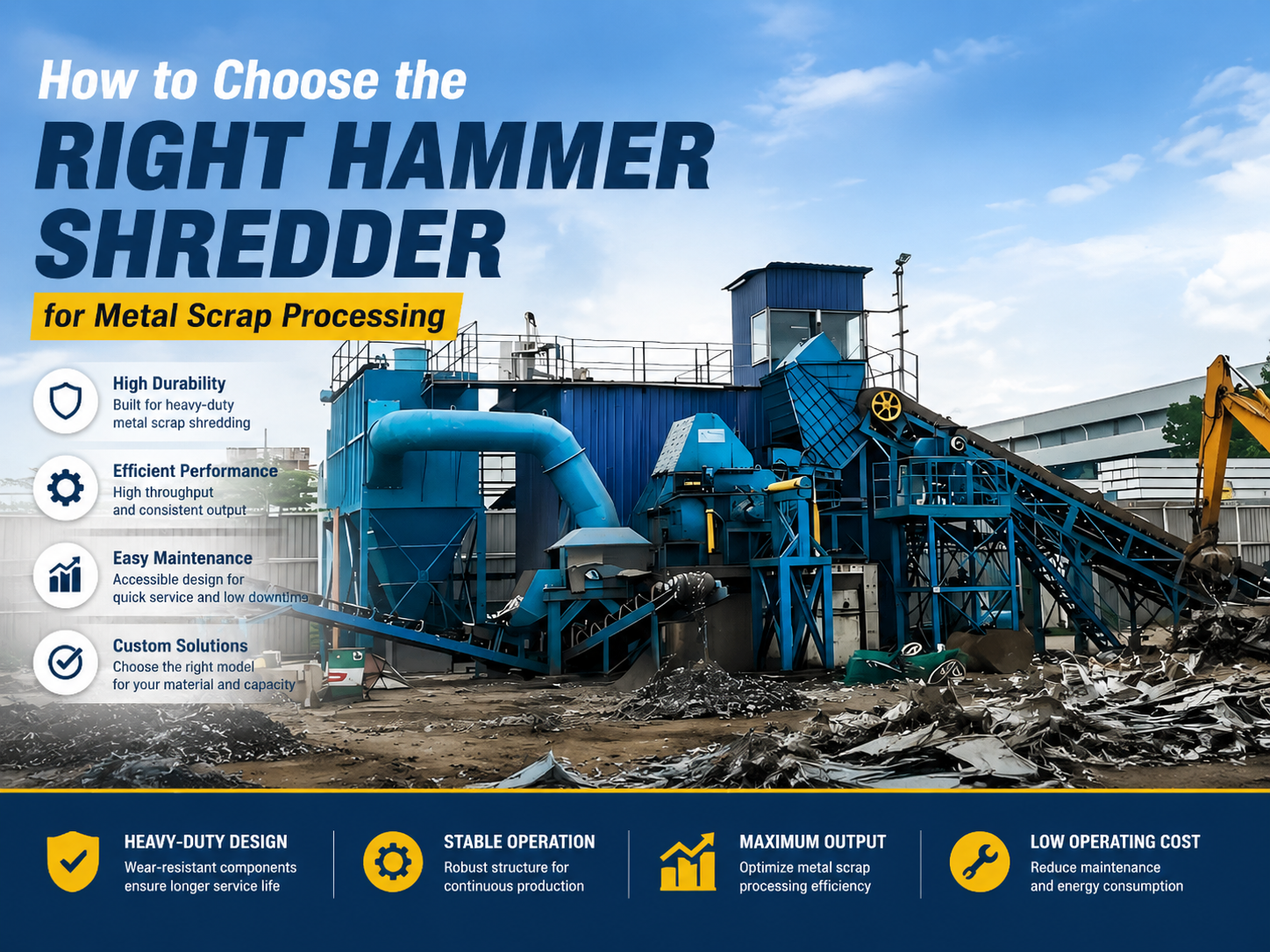 how to choose the right hammer shredder for metal scrap processing 1