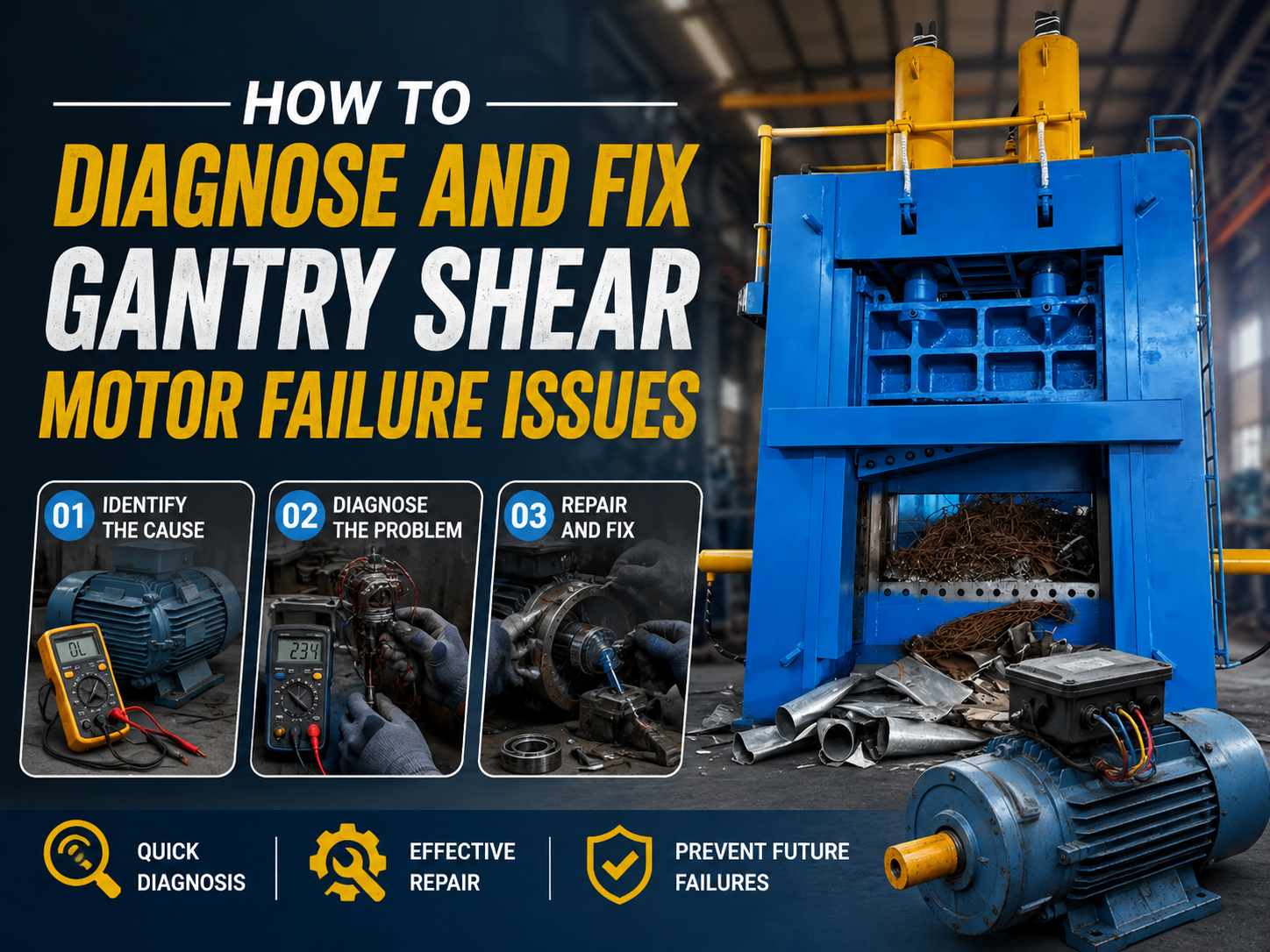 how to diagnose and fix gantry shear motor failure issues a comprehensive industrial guide