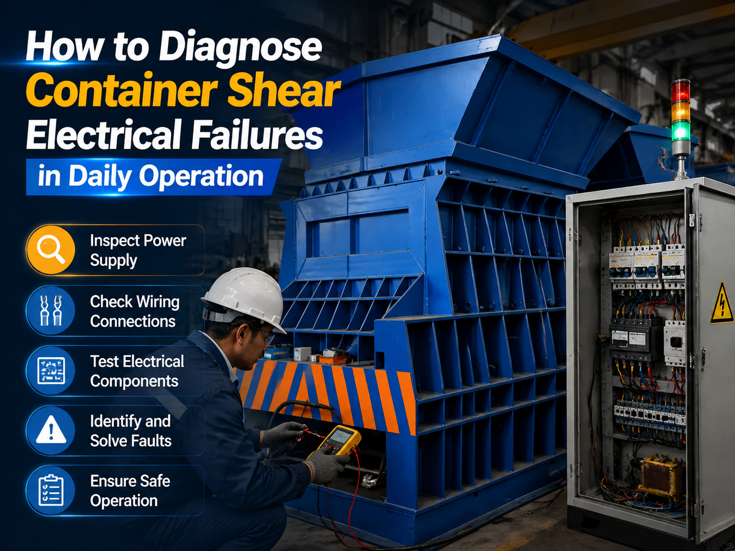 how to diagnose container shear electrical failures in daily operation a comprehensive har