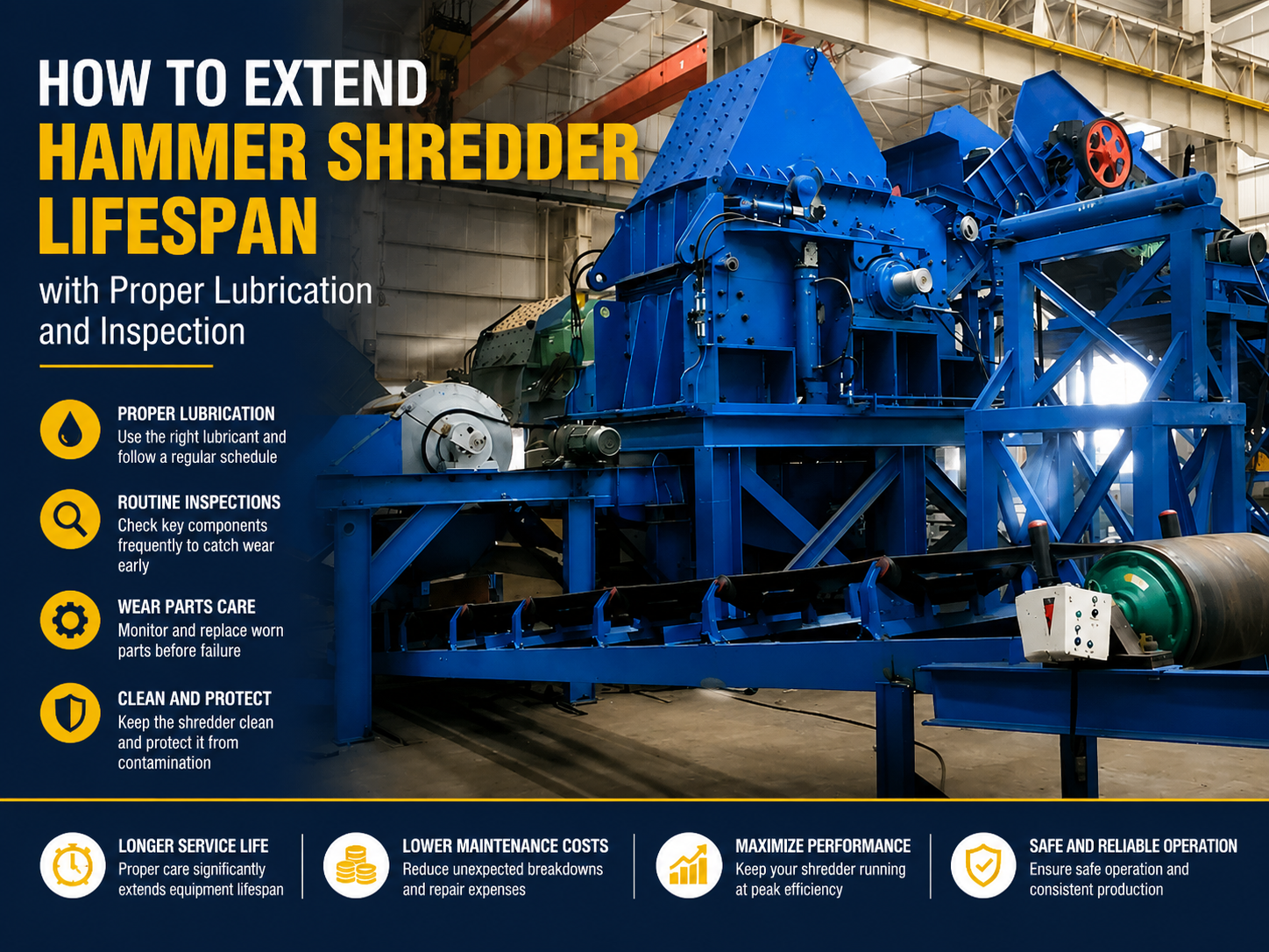 how to extend hammer shredder lifespan with proper lubrication and inspection 1