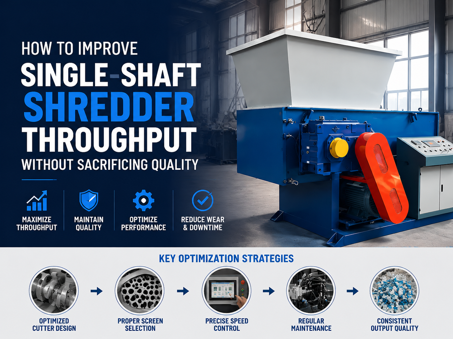 how to improve single shaft shredder throughput without sacrificing quality a technical gu