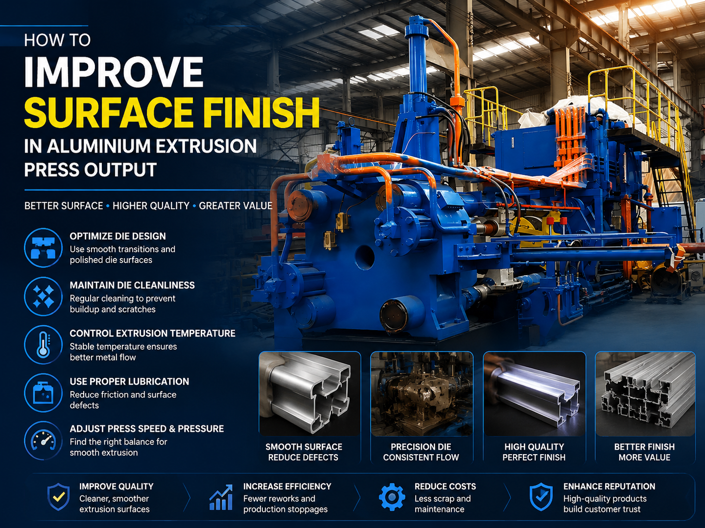 how to improve surface finish in aluminium extrusion press output a comprehensive technica
