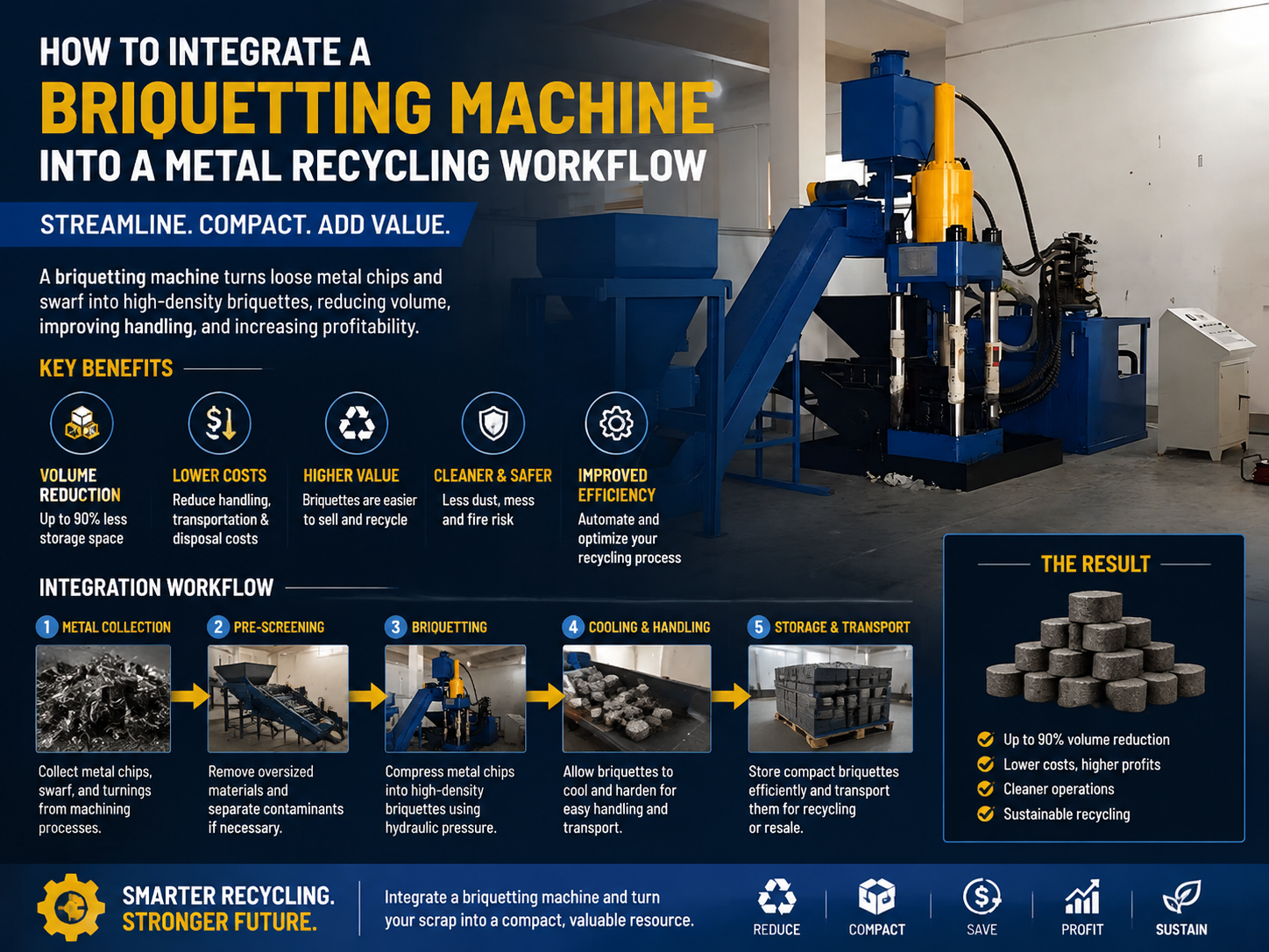 how to integrate a briquetting machine into a metal recycling workflow a technical guide
