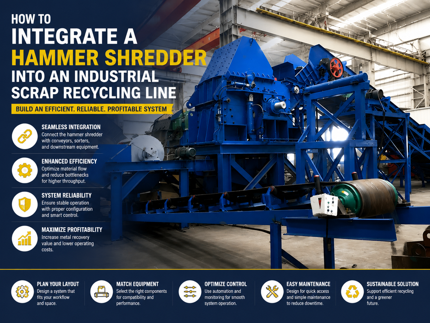 how to integrate a hammer shredder into an industrial scrap recycling line 1