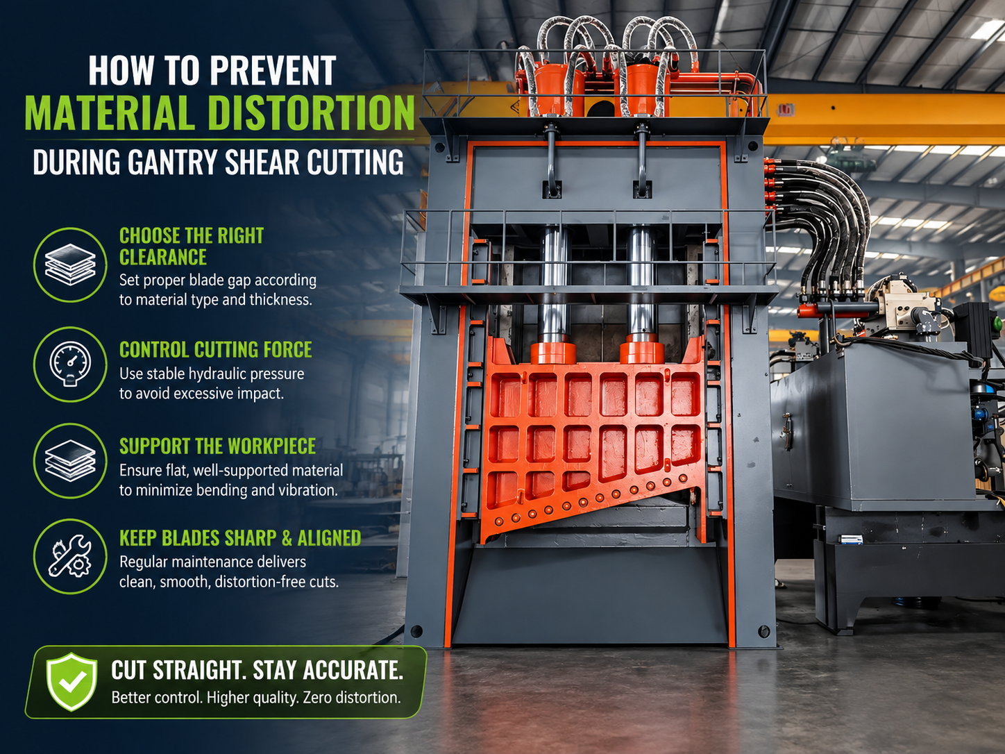 how to prevent material distortion during gantry shear cutting a comprehensive technical g