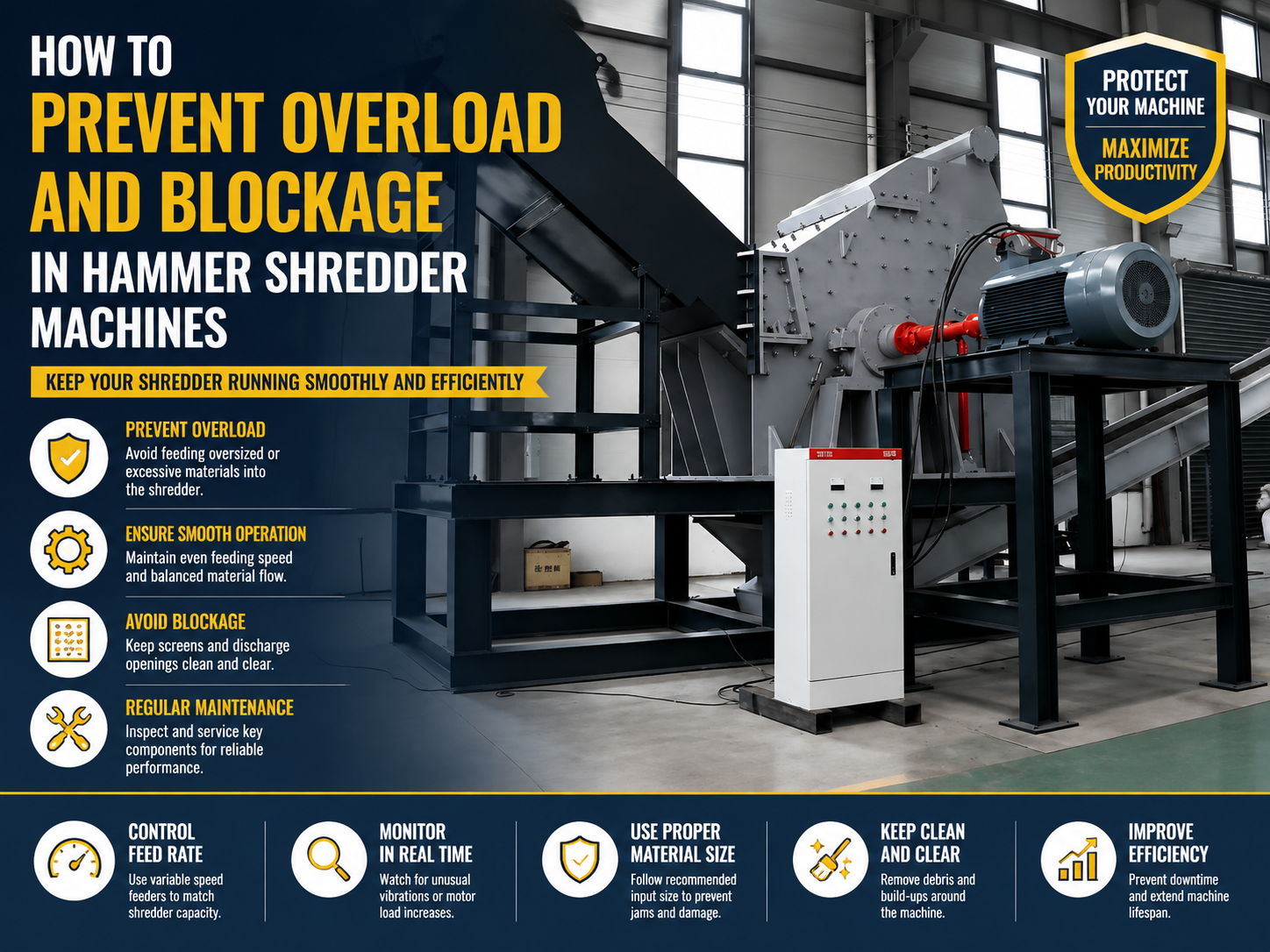 how to prevent overload and blockage in hammer shredder machines 1