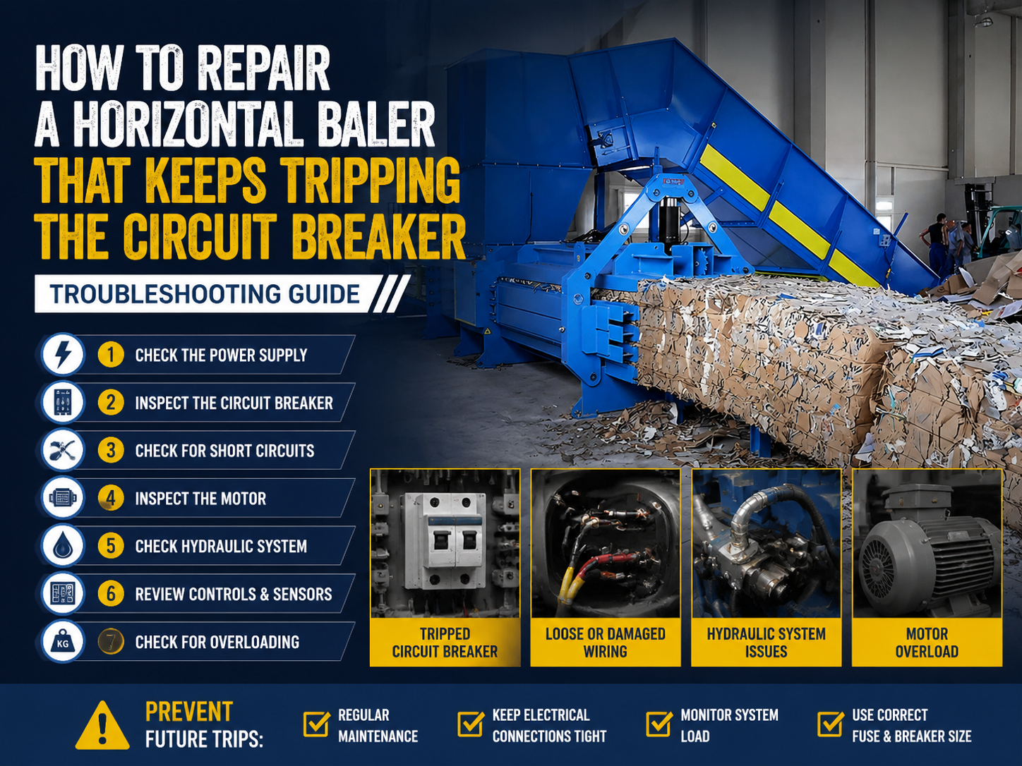 how to repair a horizontal baler that keeps tripping the circuit breaker a comprehensive i