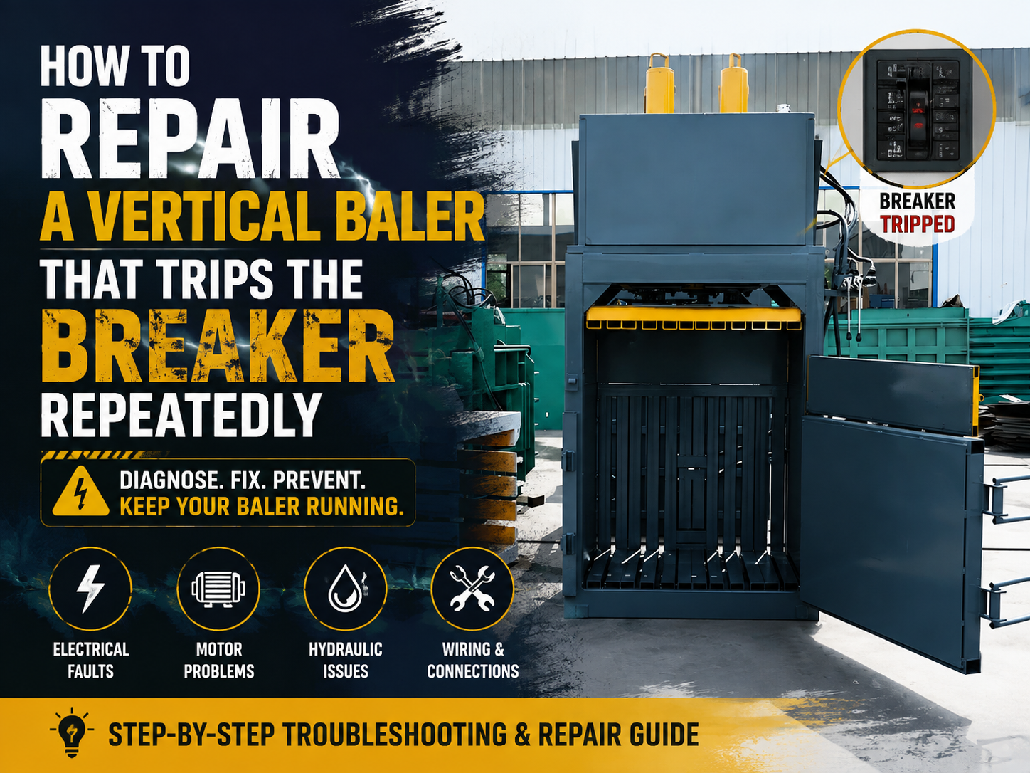 how to repair a vertical baler that trips the breaker repeatedly a comprehensive industria