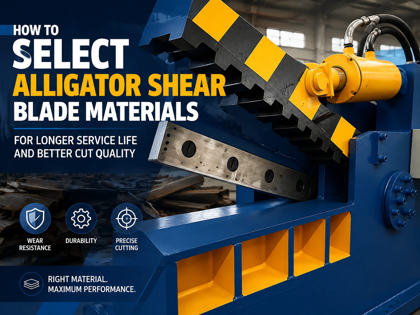 how to select alligator shear blade materials for longer service life and better cut quali