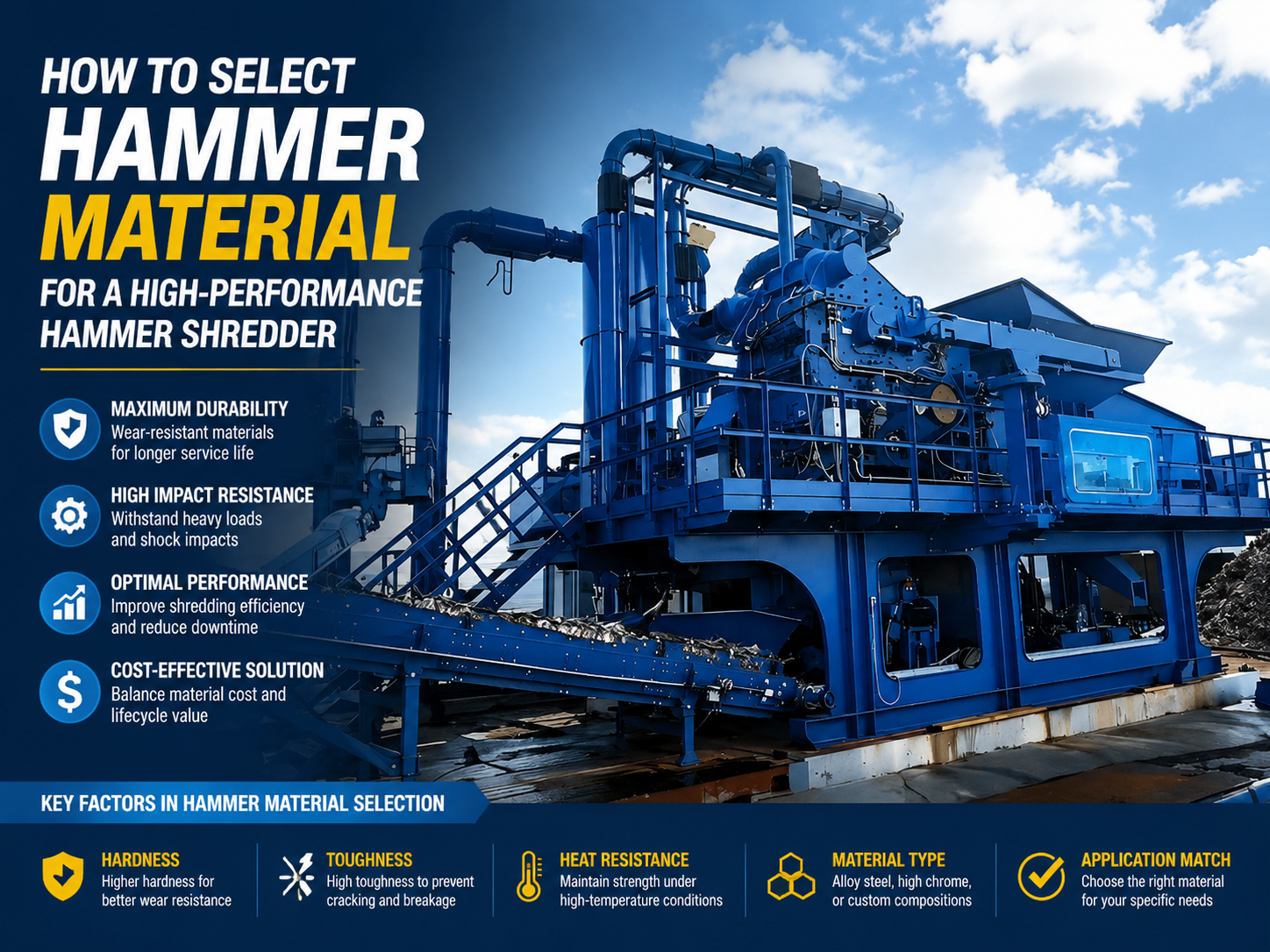 how to select hammer material for a high performance hammer shredder a comprehensive techn