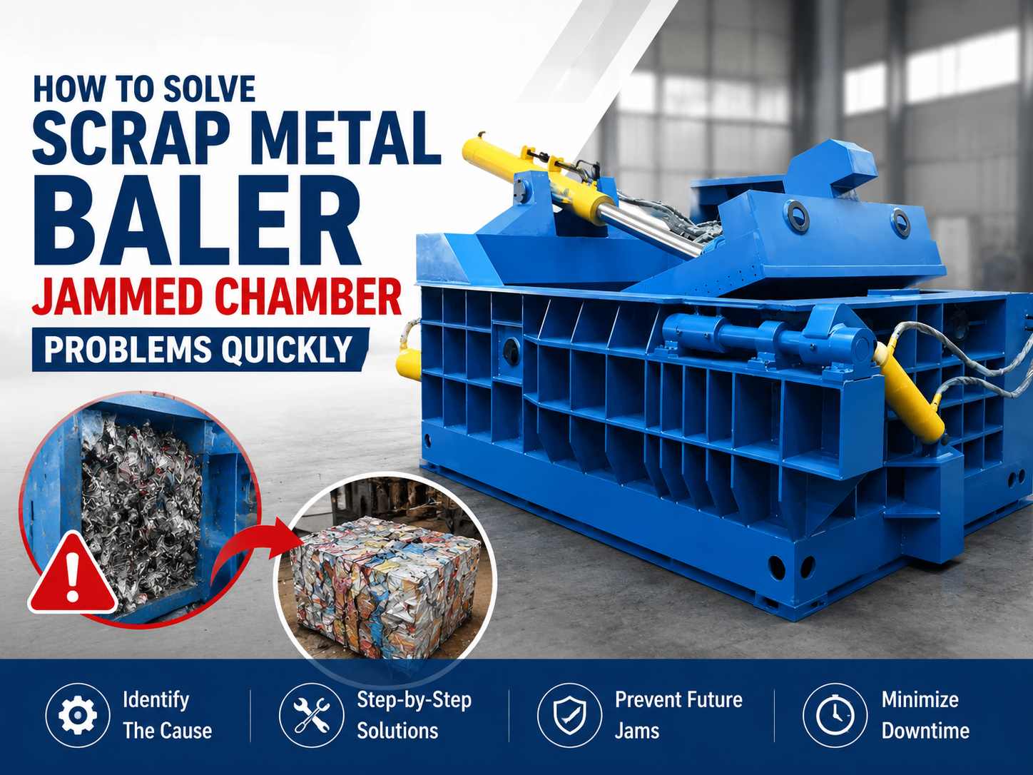 how to solve scrap metal baler jammed chamber problems quickly a comprehensive harsle guid
