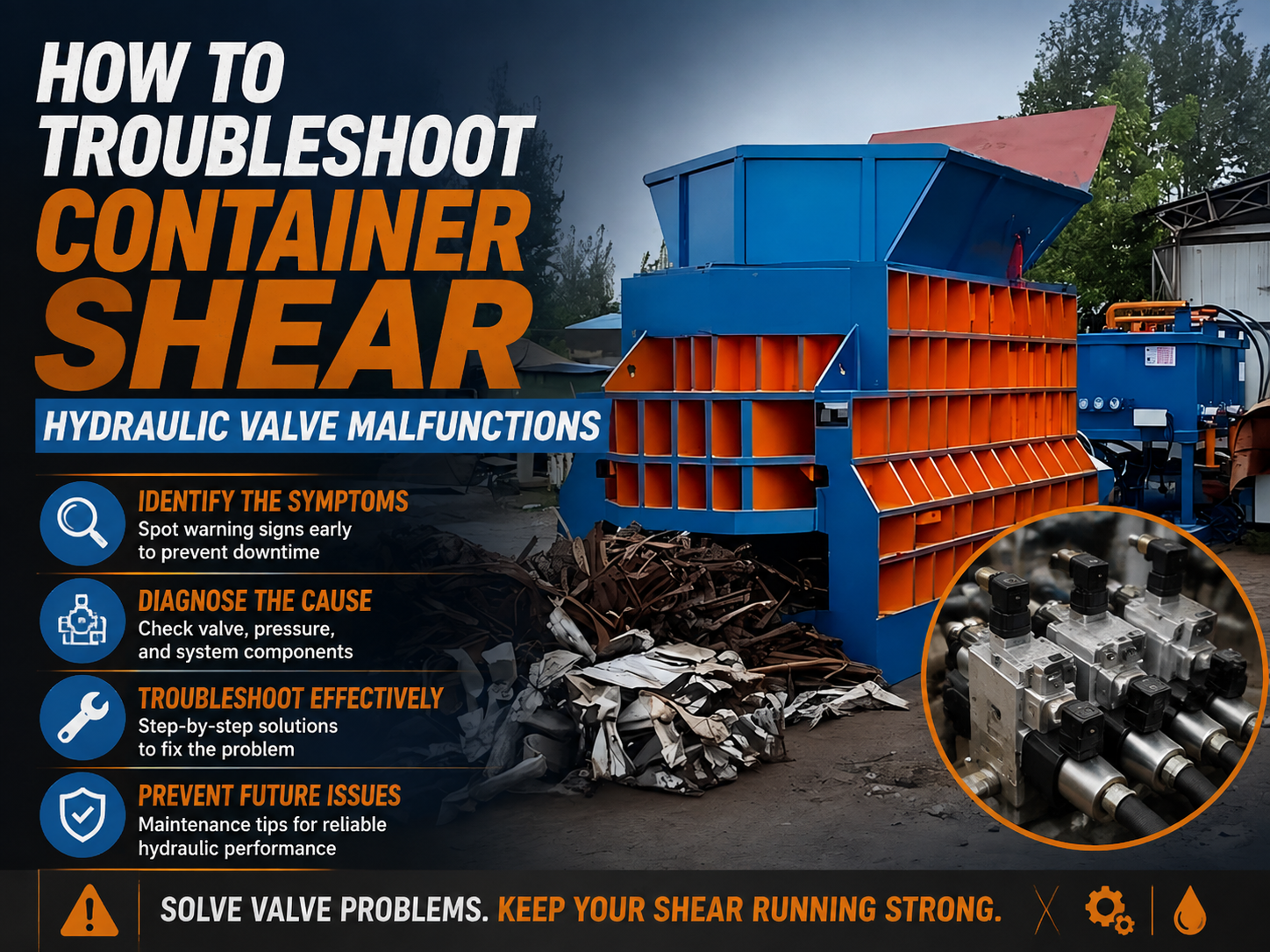how to troubleshoot container shear hydraulic valve malfunctions a comprehensive harsle gu