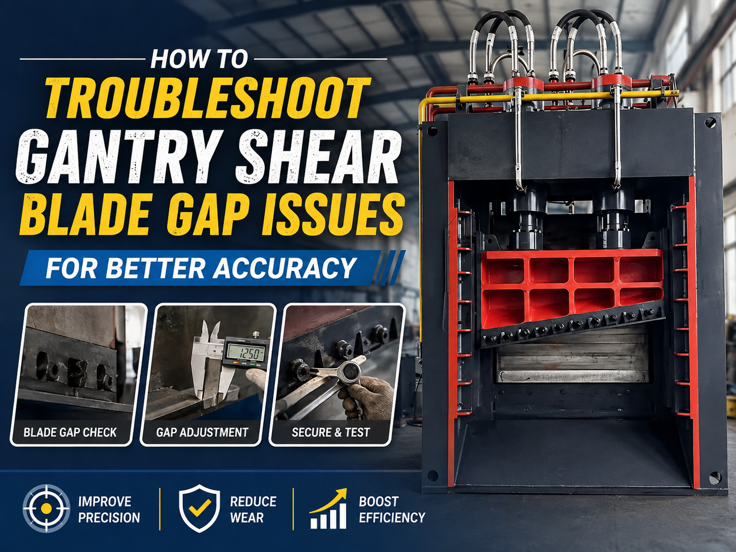 how to troubleshoot gantry shear blade gap issues for better accuracy 1