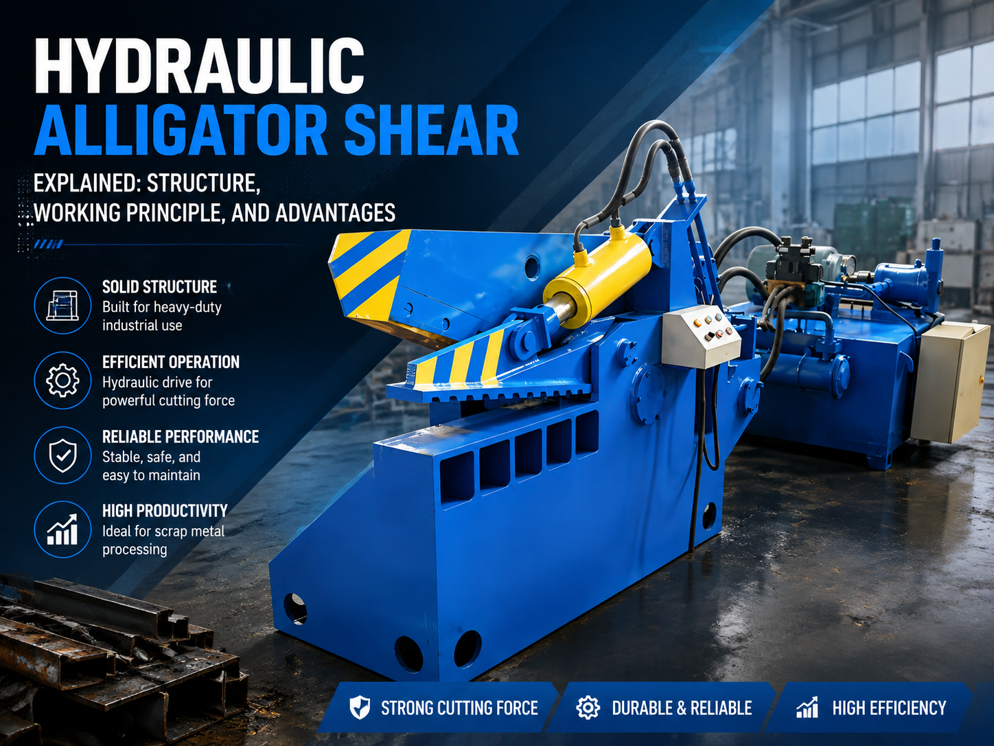 hydraulic alligator shear explained structure working principle and advantages