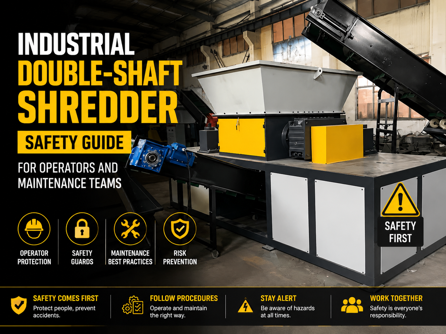 industrial double shaft shredder safety guide for operators and maintenance teams