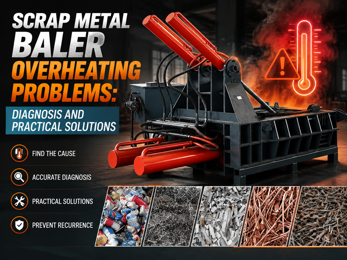 scrap metal baler overheating problems diagnosis and practical solutions