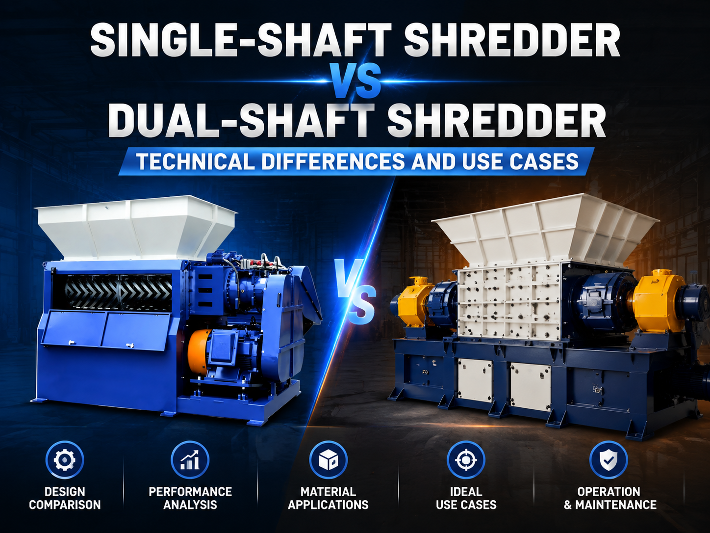 single shaft shredder vs dual shaft shredder technical differences and use cases