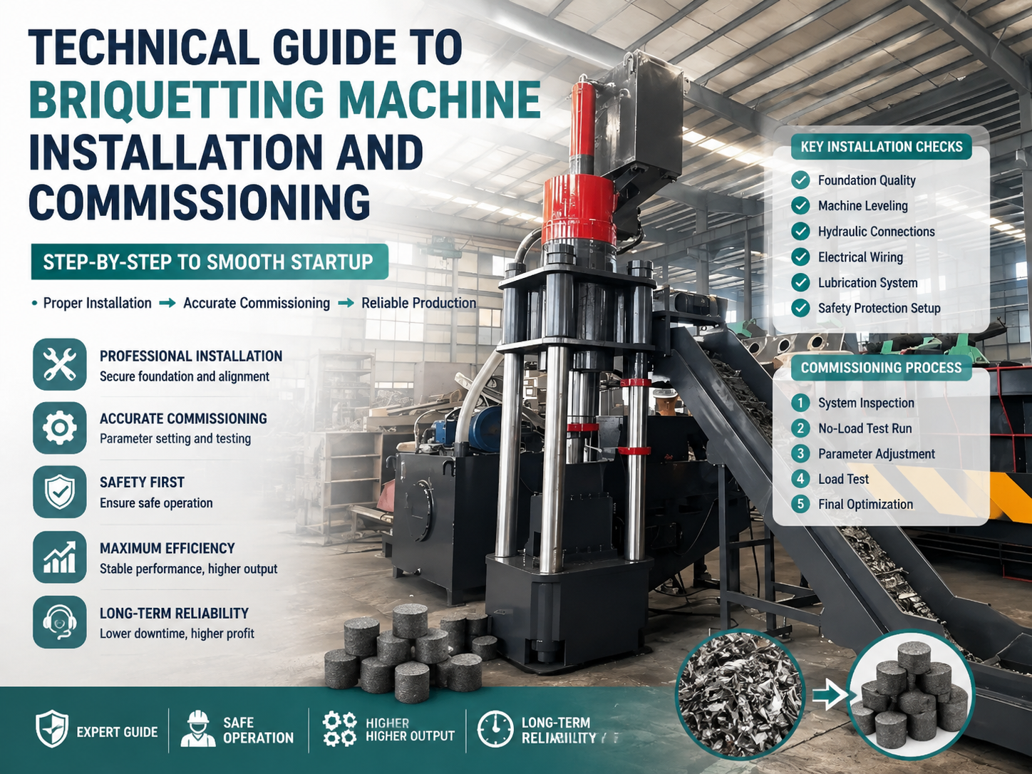 technical guide to briquetting machine installation and commissioning a comprehensive hars
