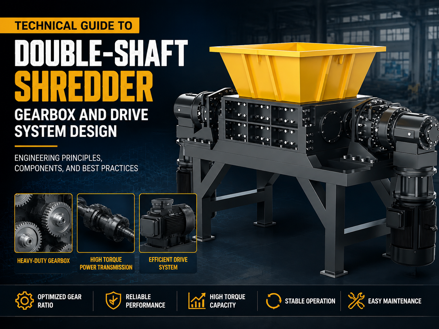 technical guide to double shaft shredder gearbox and drive system design 1