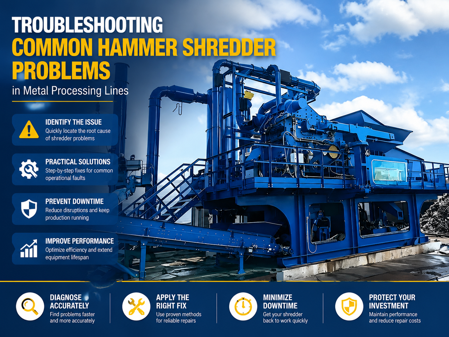 troubleshooting common hammer shredder problems in metal processing lines 1