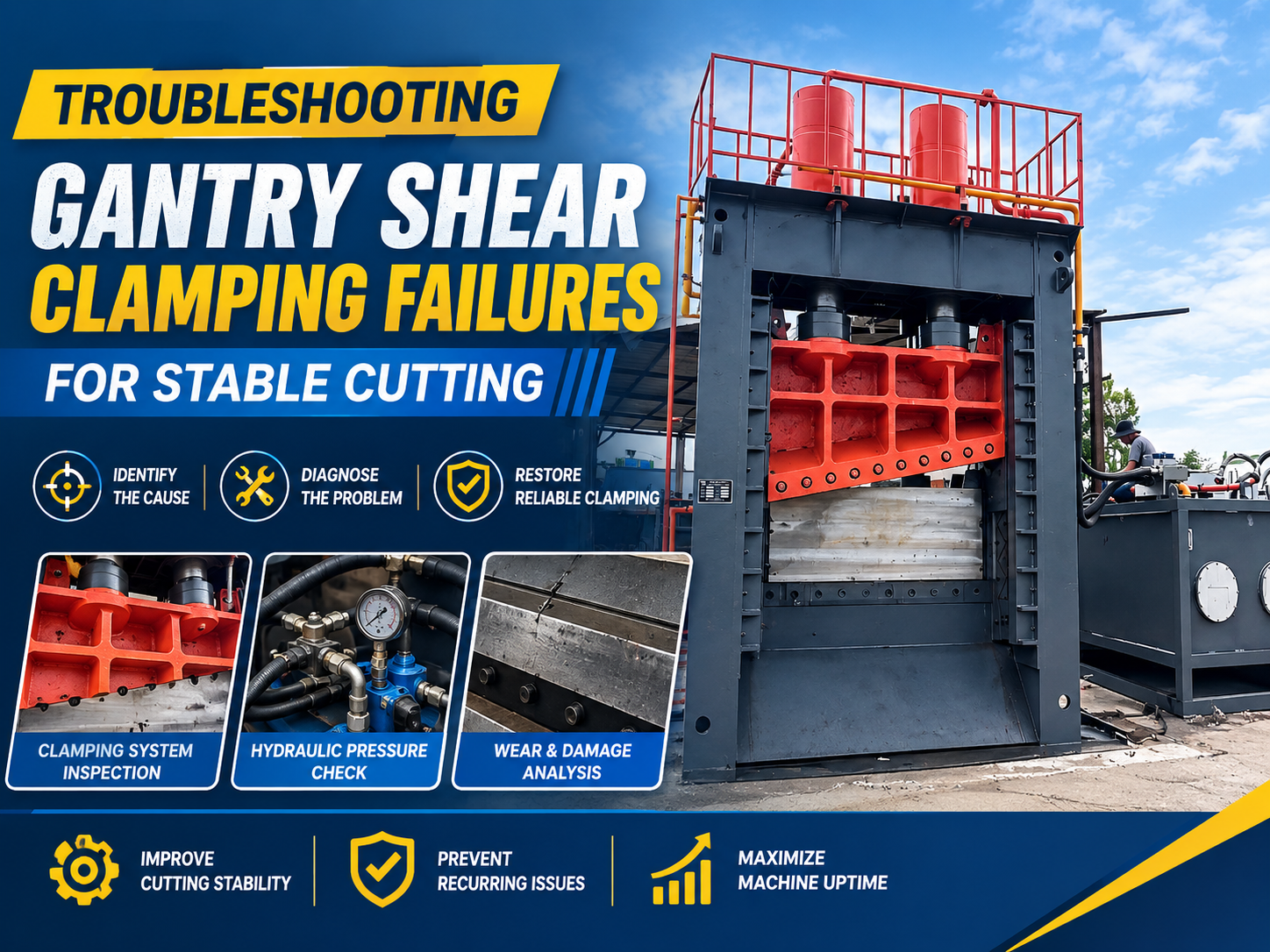 troubleshooting gantry shear clamping failures for stable cutting a comprehensive harsle g