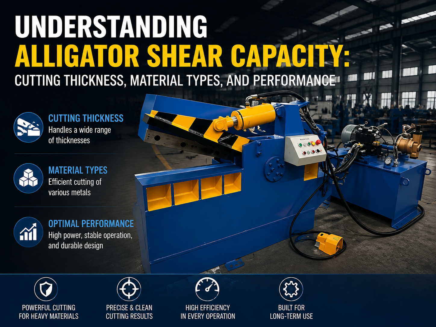 understanding alligator shear capacity cutting thickness material types and performance li