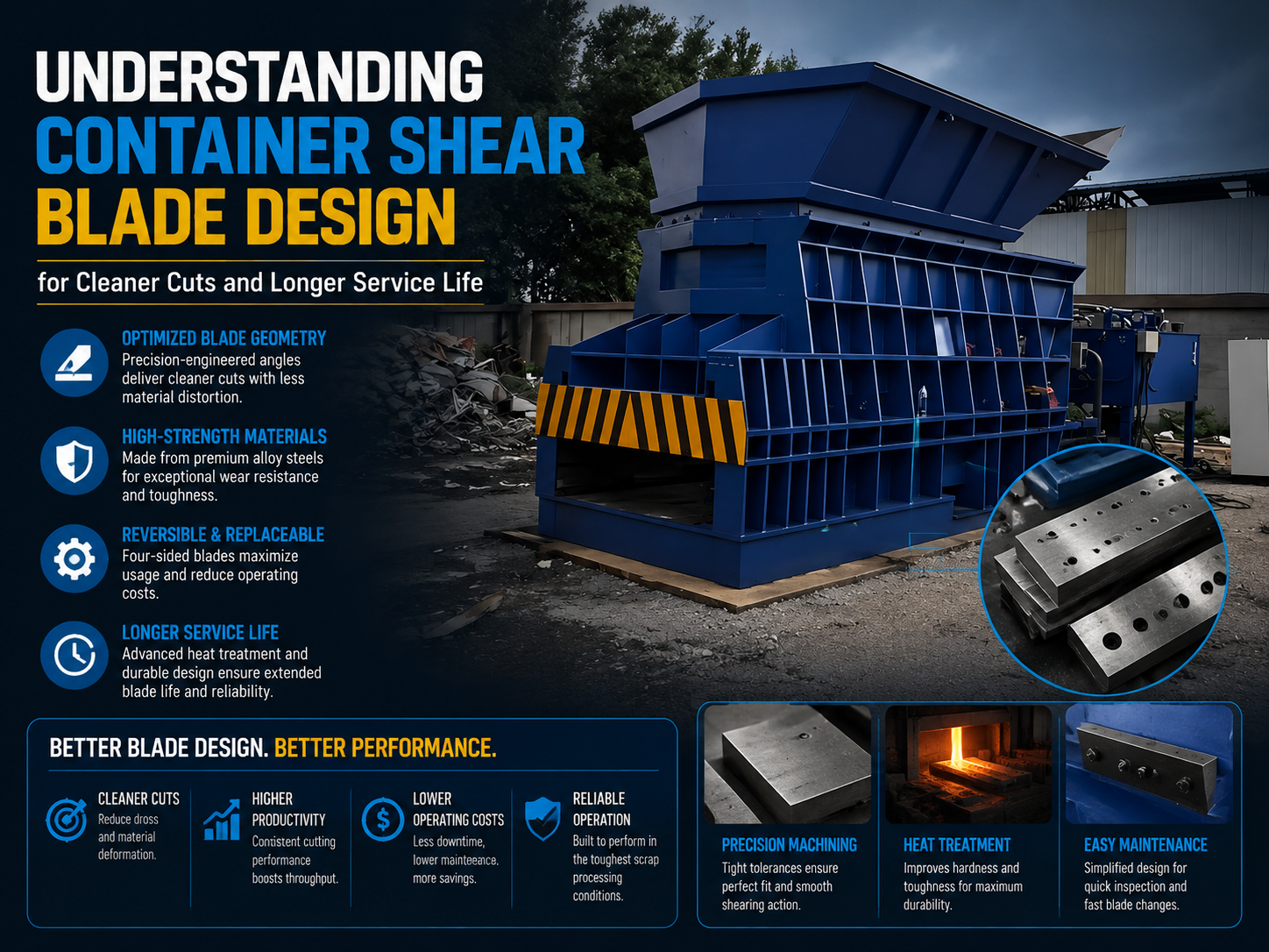 understanding container shear blade design for cleaner cuts and longer service life 1